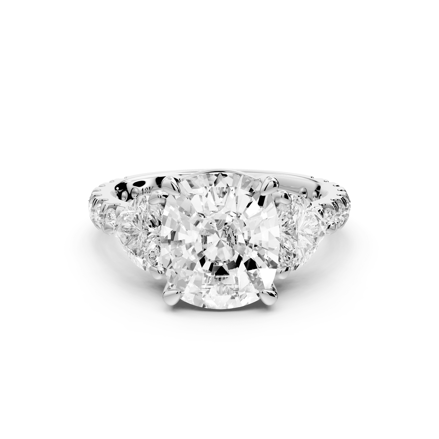 Lily - 4ct Engagement Ring 18k white gold - Mr. Alex Jewelry