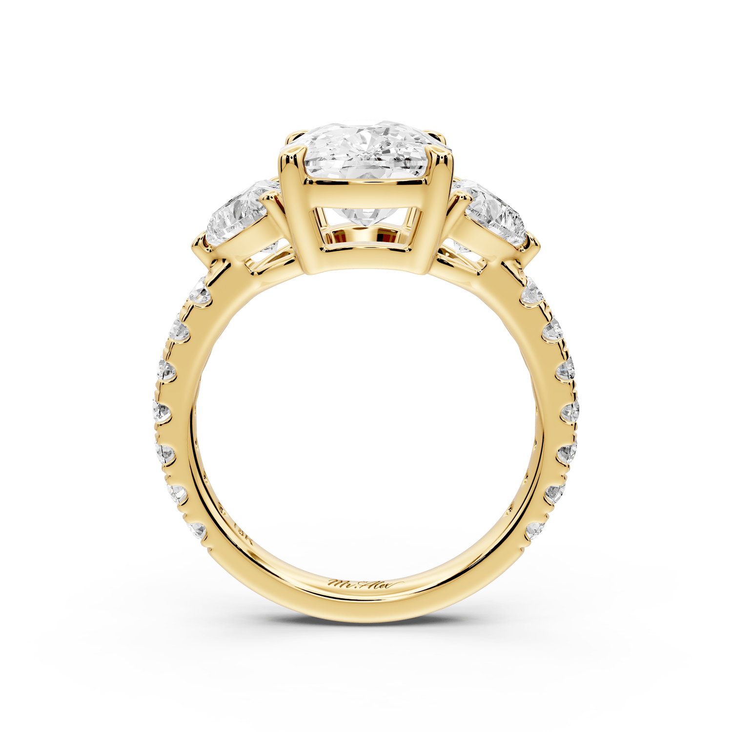 Lily - 4ct Engagement Ring 18k yellow gold - Mr. Alex Jewelry
