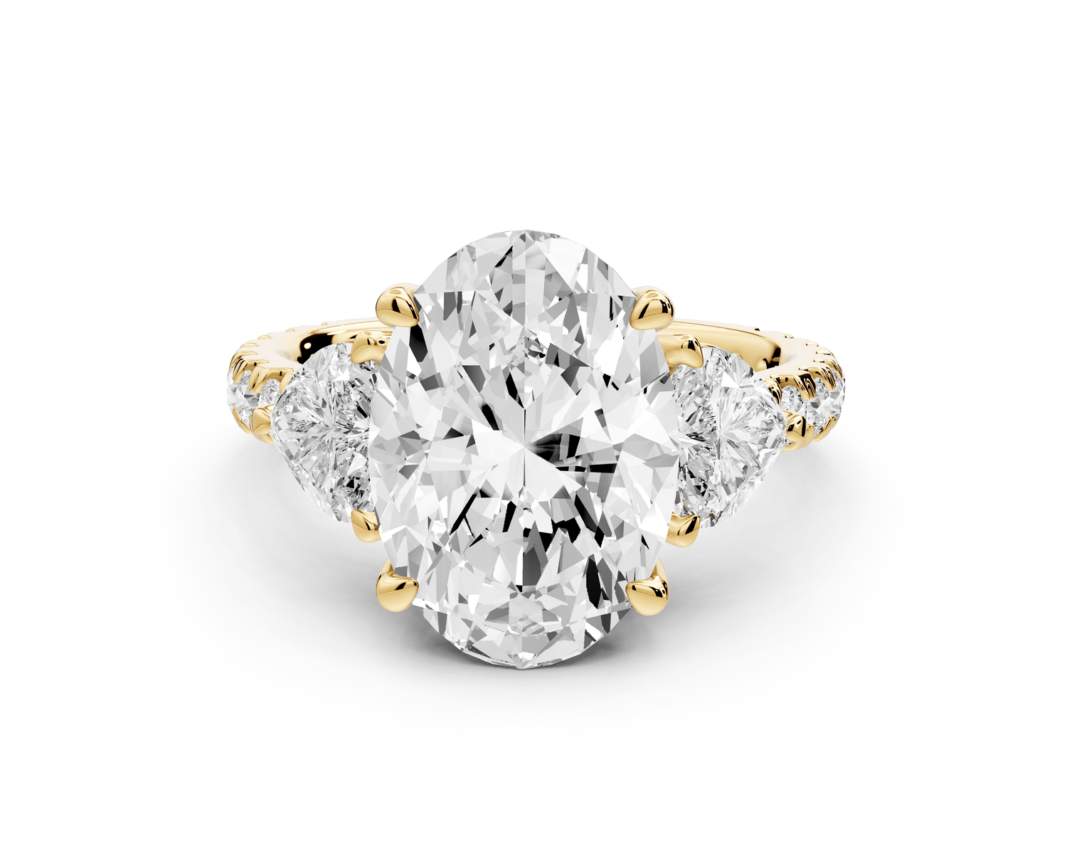 Lily - 4ct Engagement Ring 18k yellow gold - Mr. Alex Jewelry