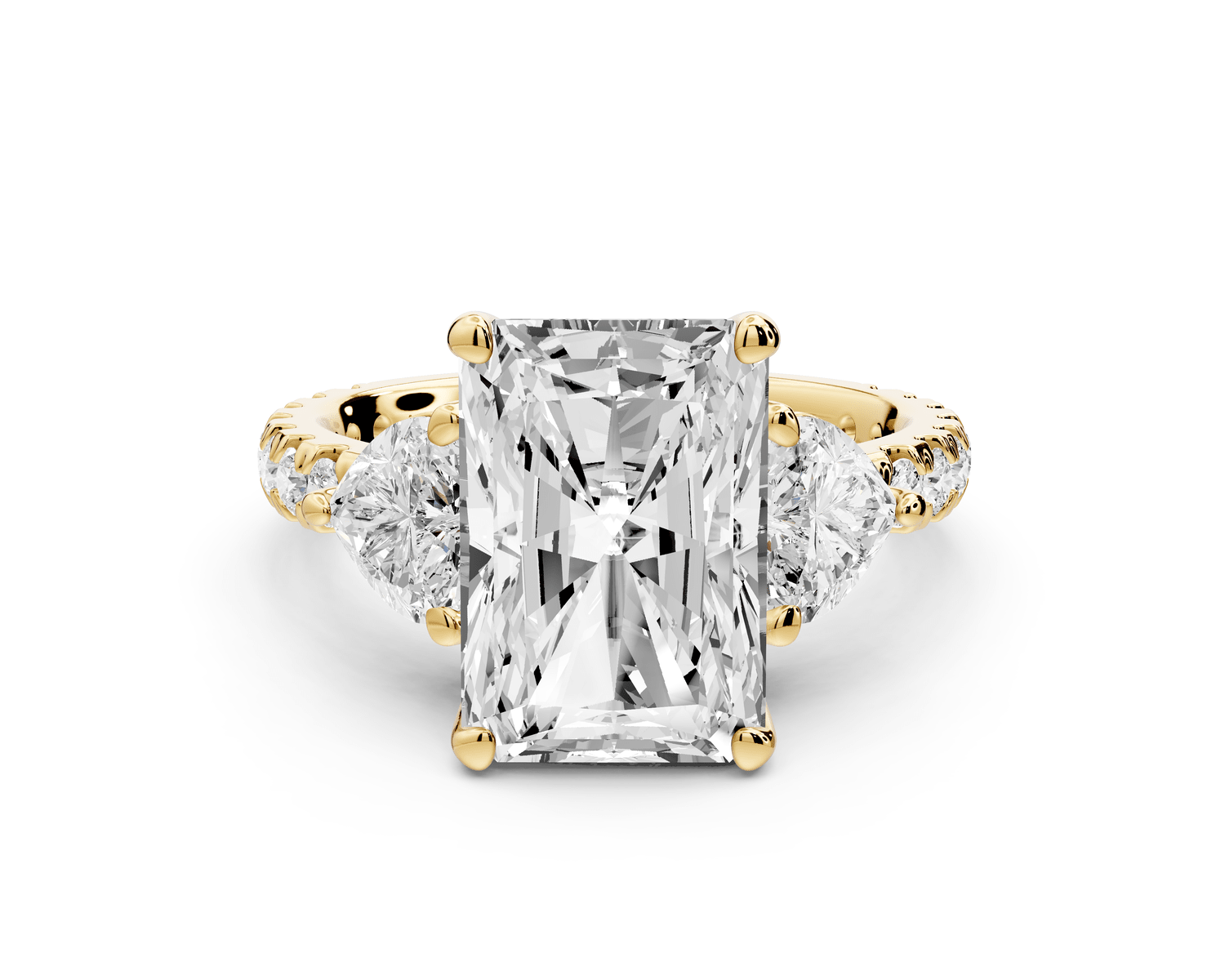 Lily - 4ct Engagement Ring 18k yellow gold - Mr. Alex Jewelry