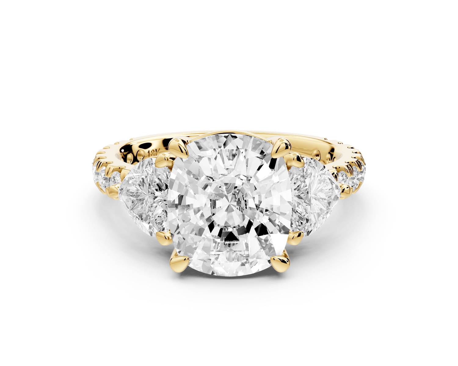 Lily - 4ct Engagement Ring 18k yellow gold - Mr. Alex Jewelry