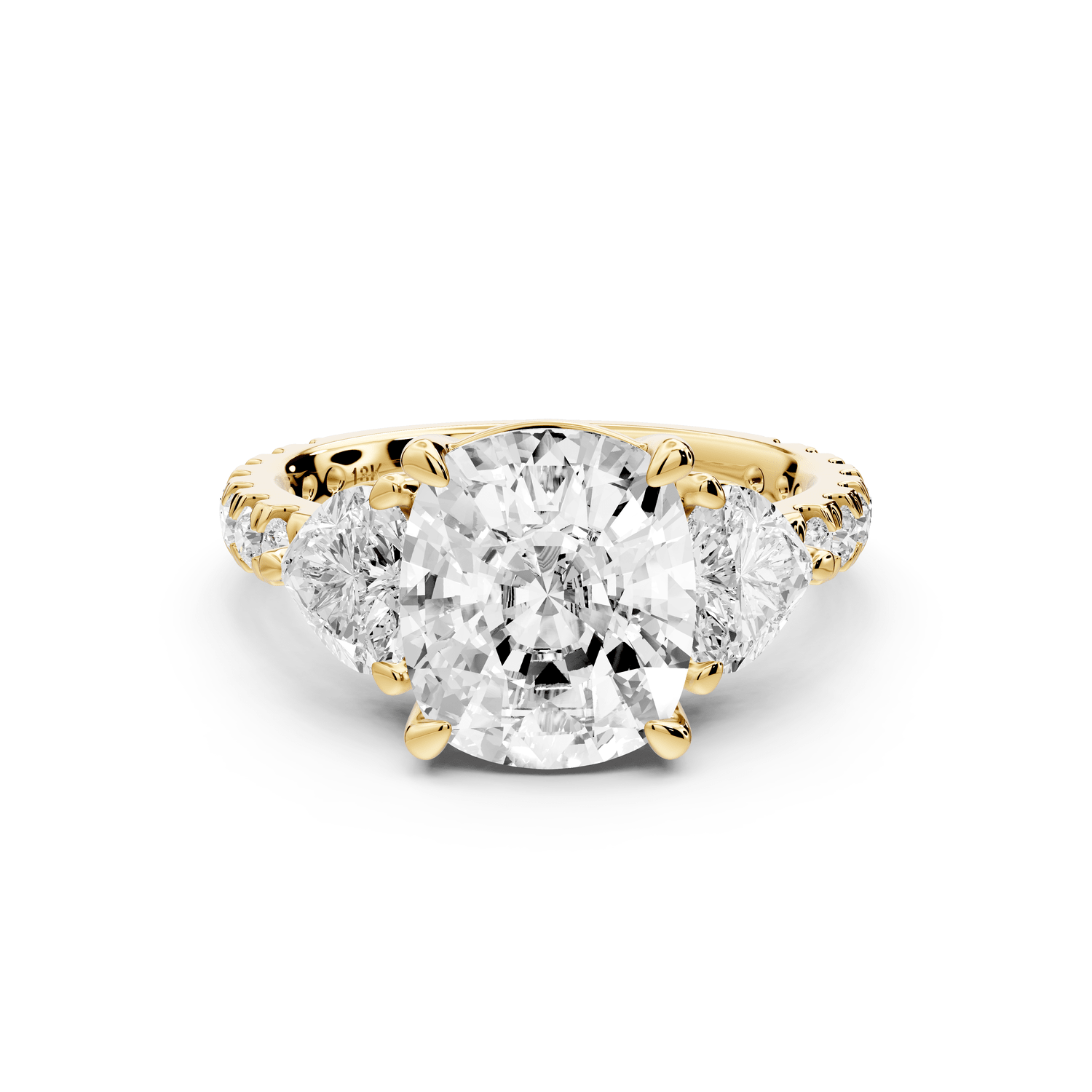 Lily - 4ct Engagement Ring 18k yellow gold - Mr. Alex Jewelry