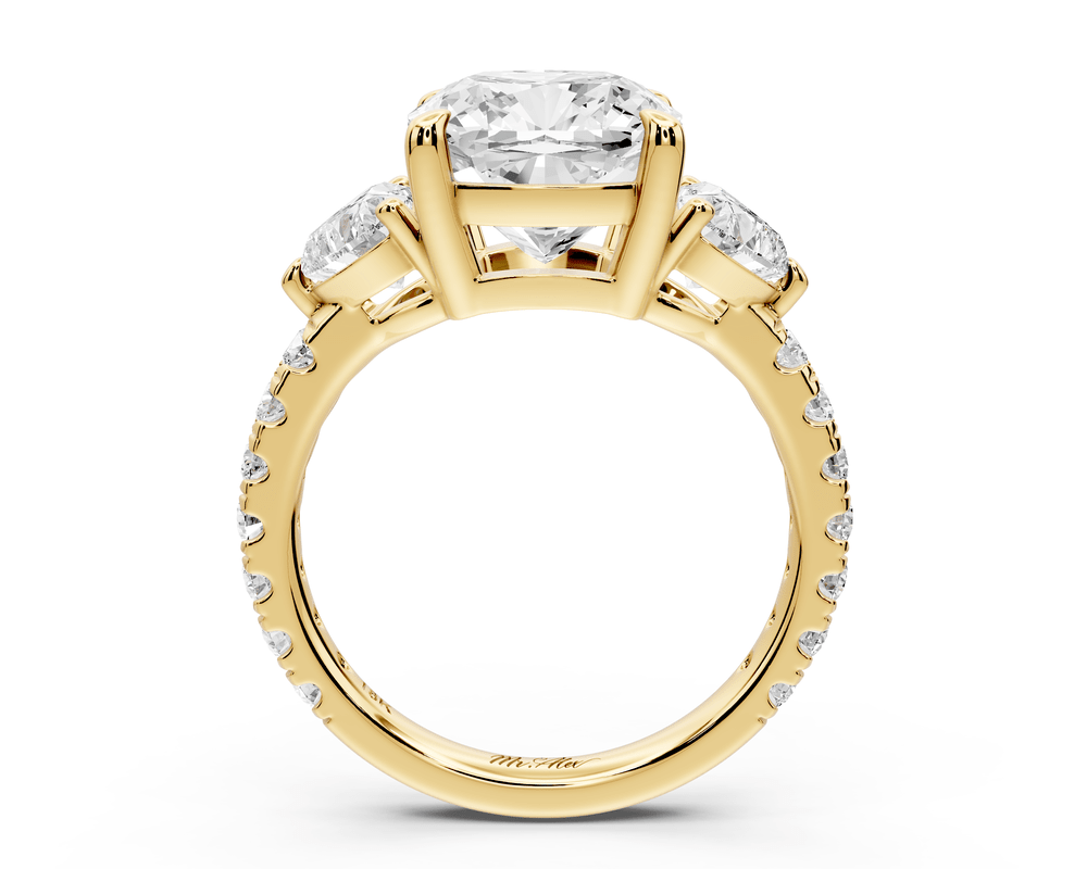 Lily - 4ct Engagement Ring 18k yellow gold - Mr. Alex Jewelry