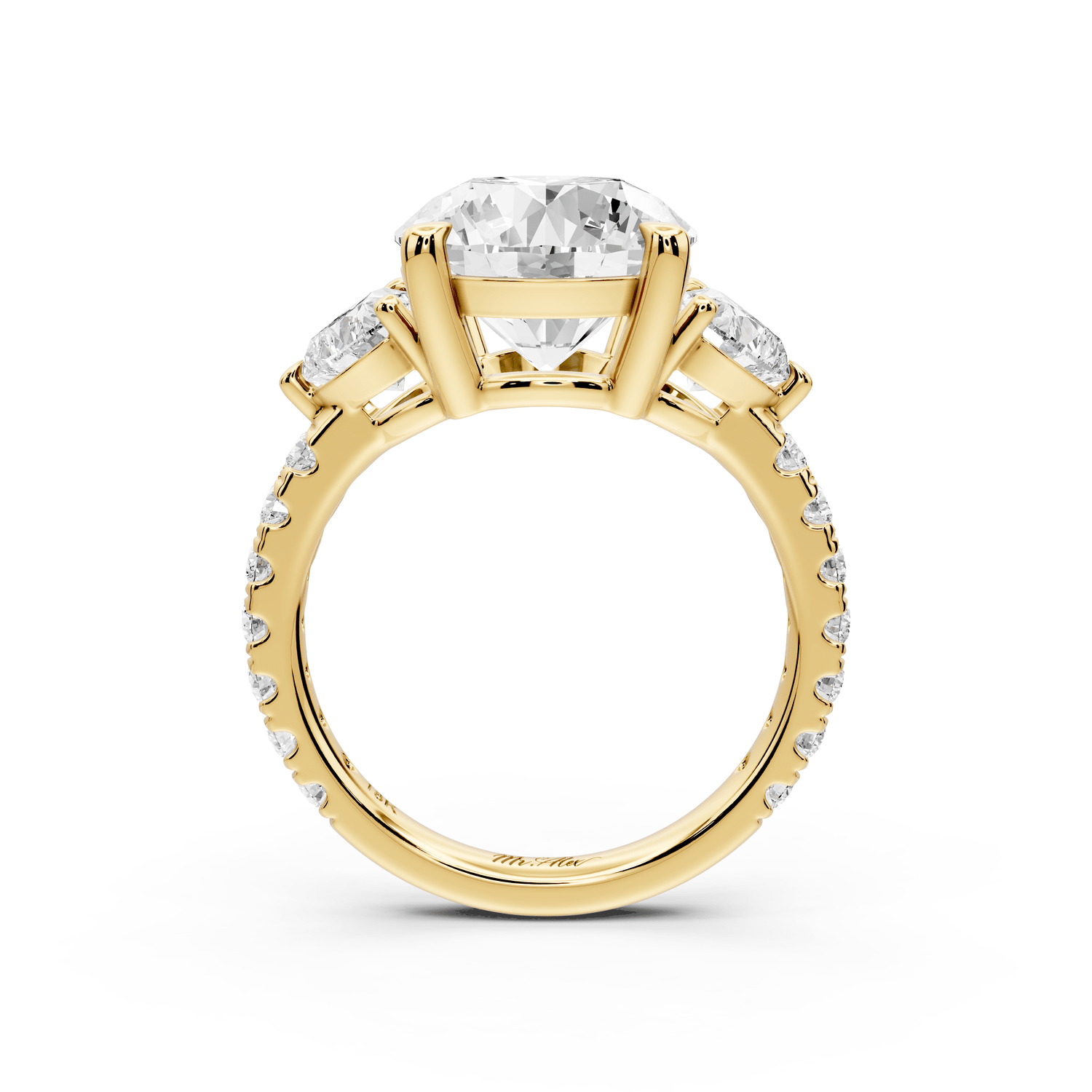 Lily - 4ct Engagement Ring 18k yellow gold - Mr. Alex Jewelry