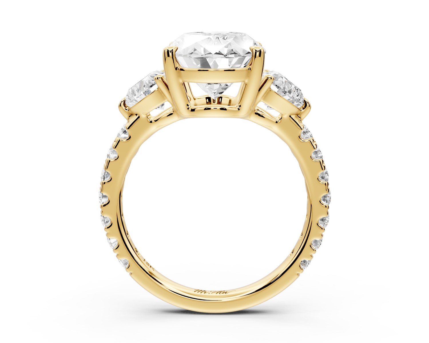 Lily - 4ct Engagement Ring 18k yellow gold - Mr. Alex Jewelry