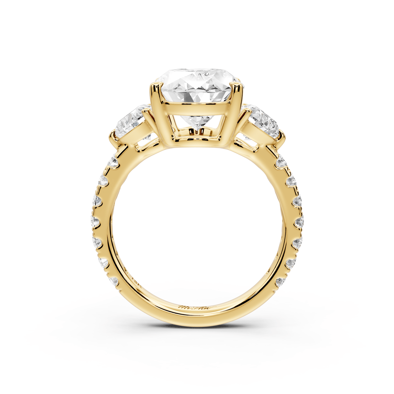 Lily - 4ct Engagement Ring 18k yellow gold - Mr. Alex Jewelry