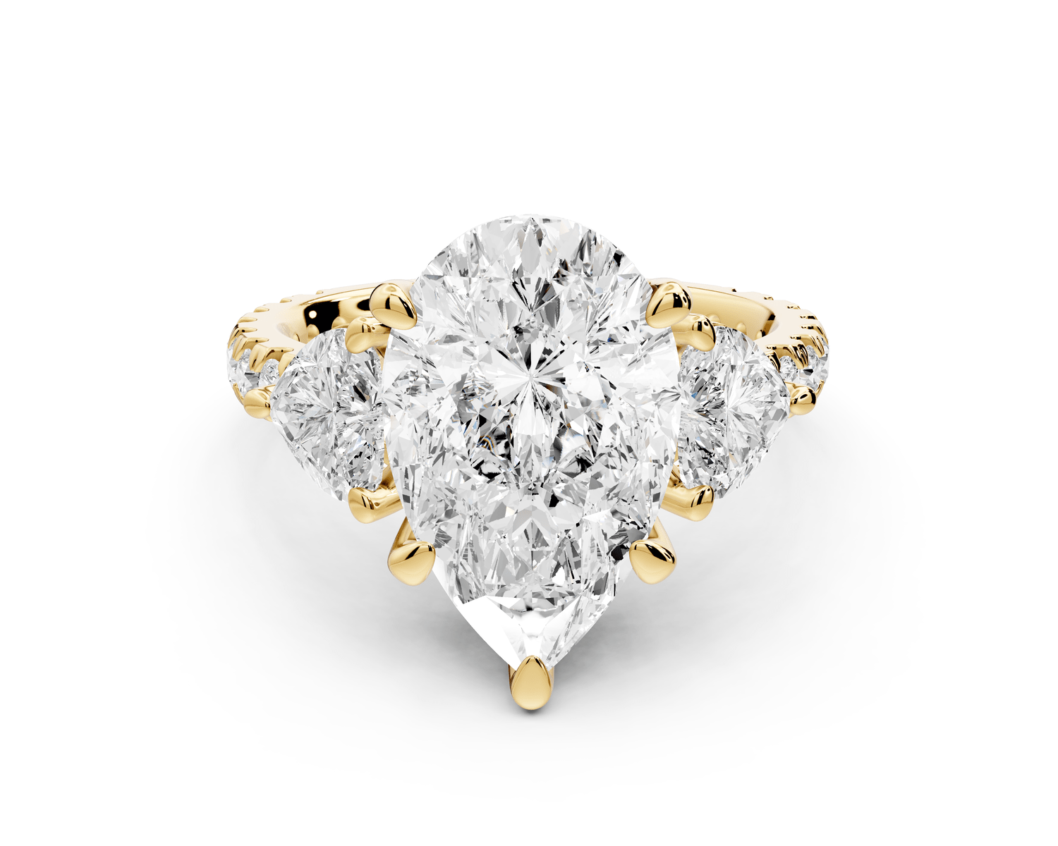 Lily - 4ct Engagement Ring 18k yellow gold - Mr. Alex Jewelry