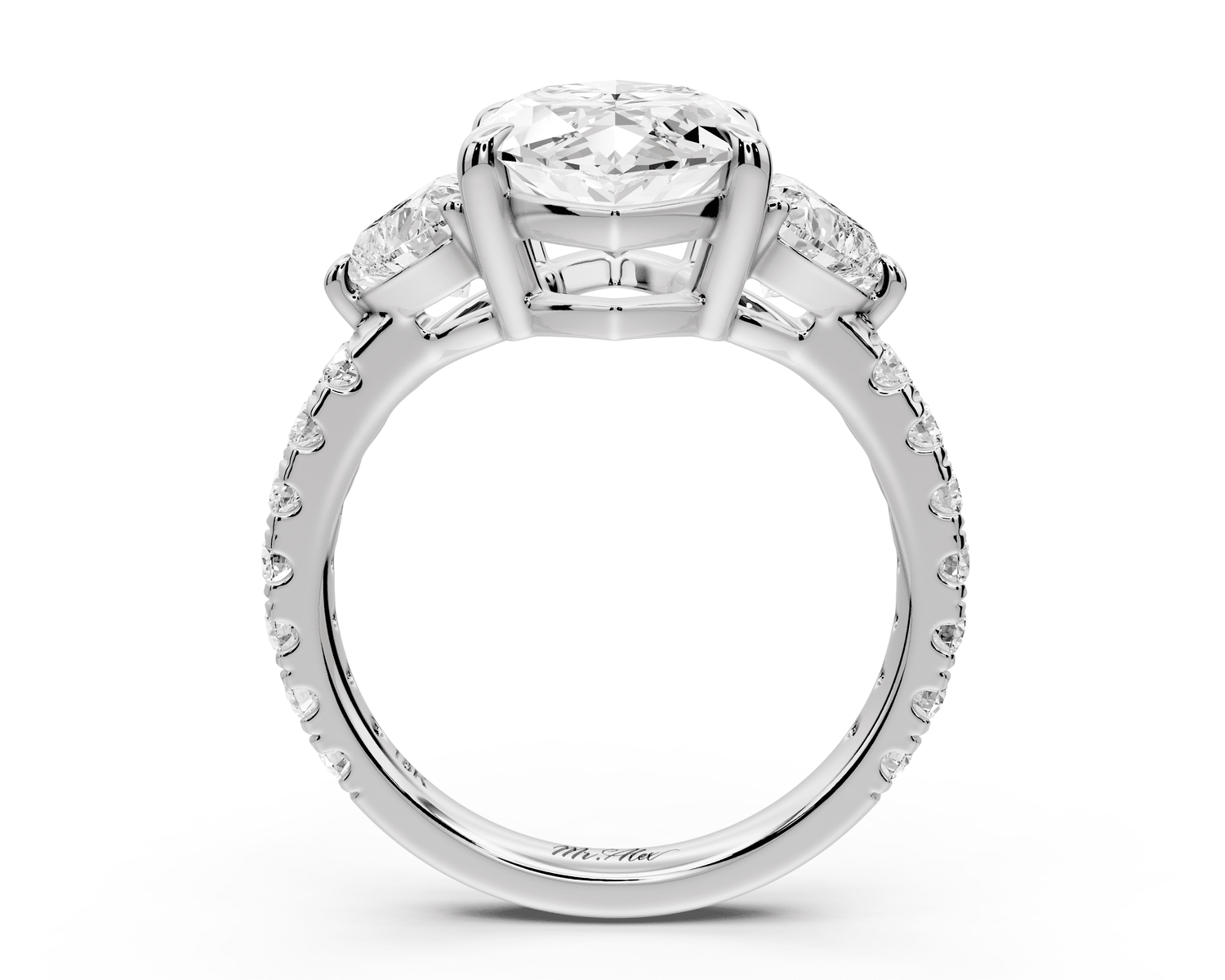 Lily - 4ct Engagement Ring platinum - Mr. Alex Jewelry