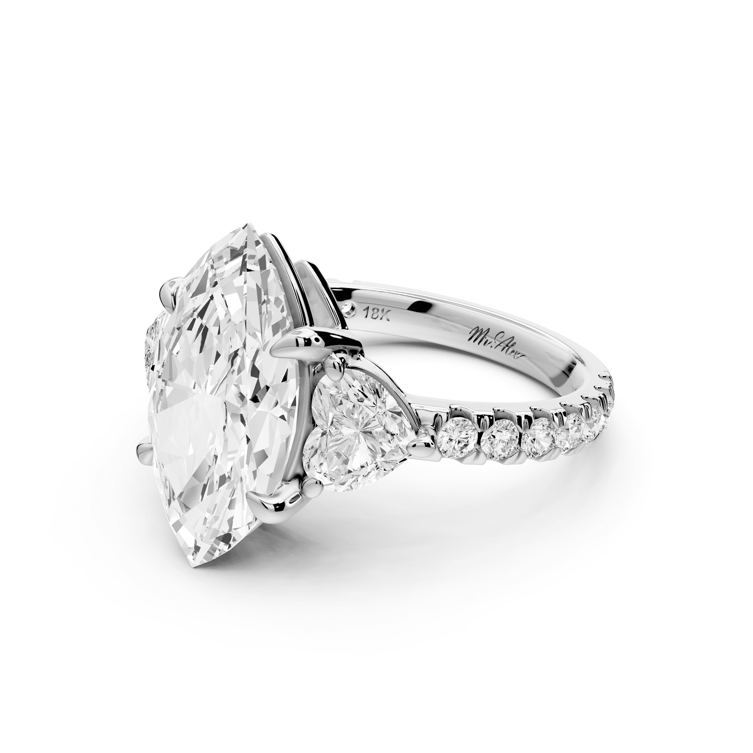 Lily - 4ct Engagement Ring platinum - Mr. Alex Jewelry