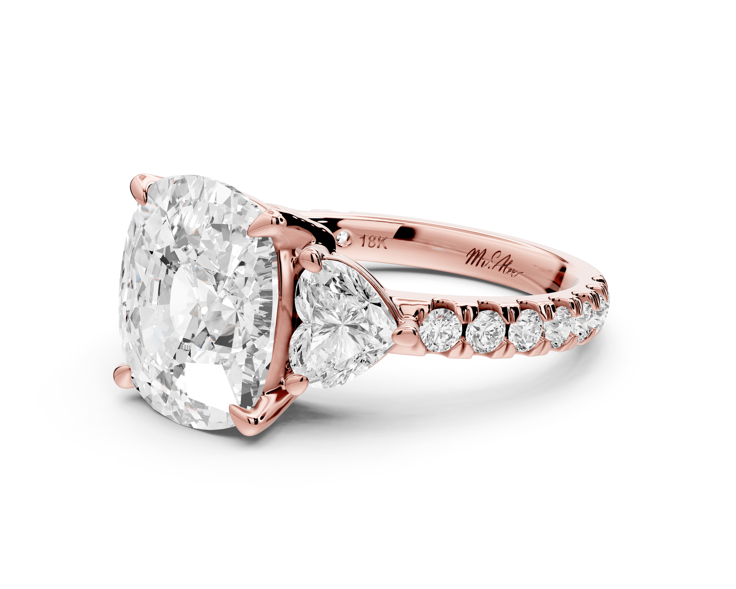 Lily - 5ct Engagement Ring 14k rose gold - Mr. Alex Jewelry