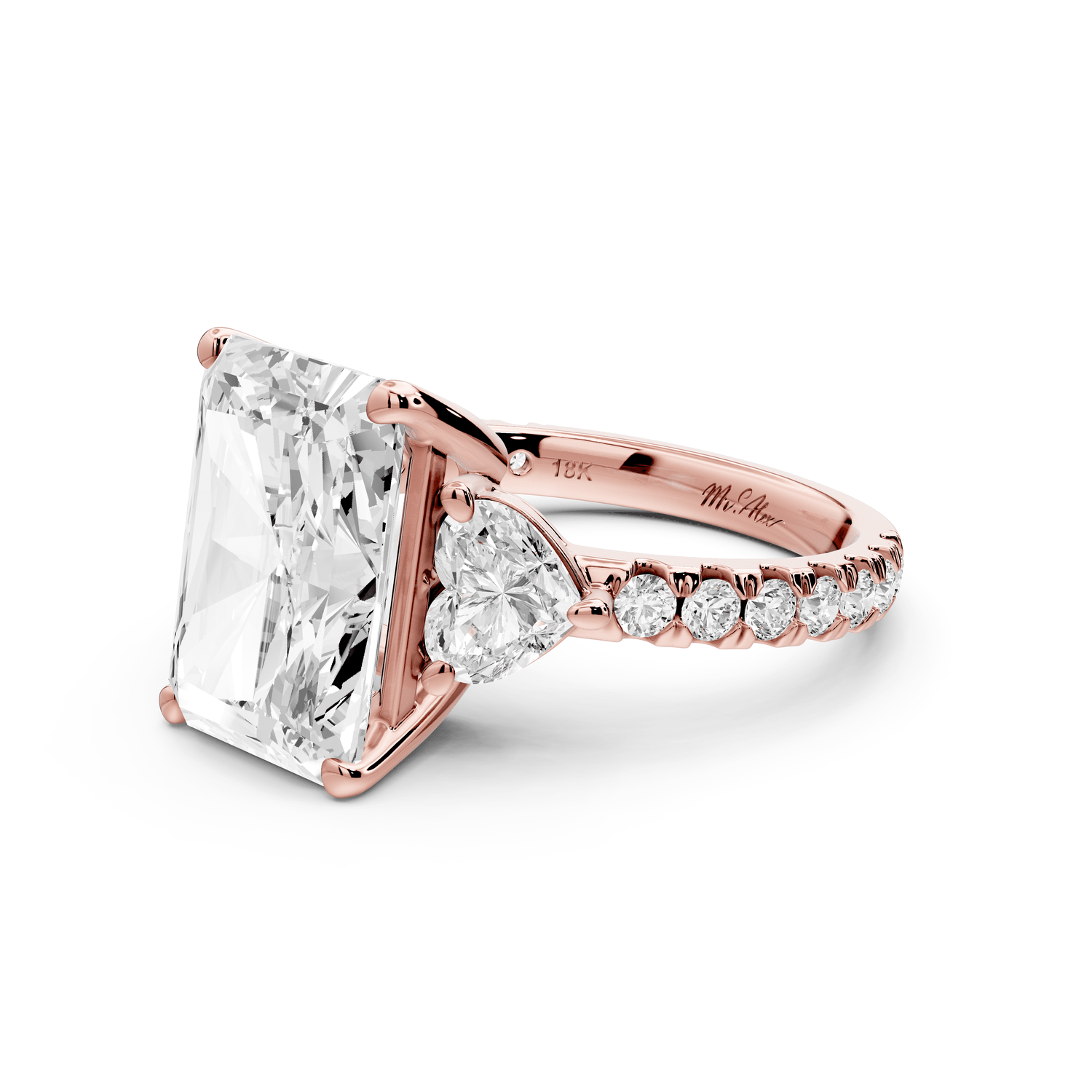 Lily - 5ct Engagement Ring 14k rose gold - Mr. Alex Jewelry