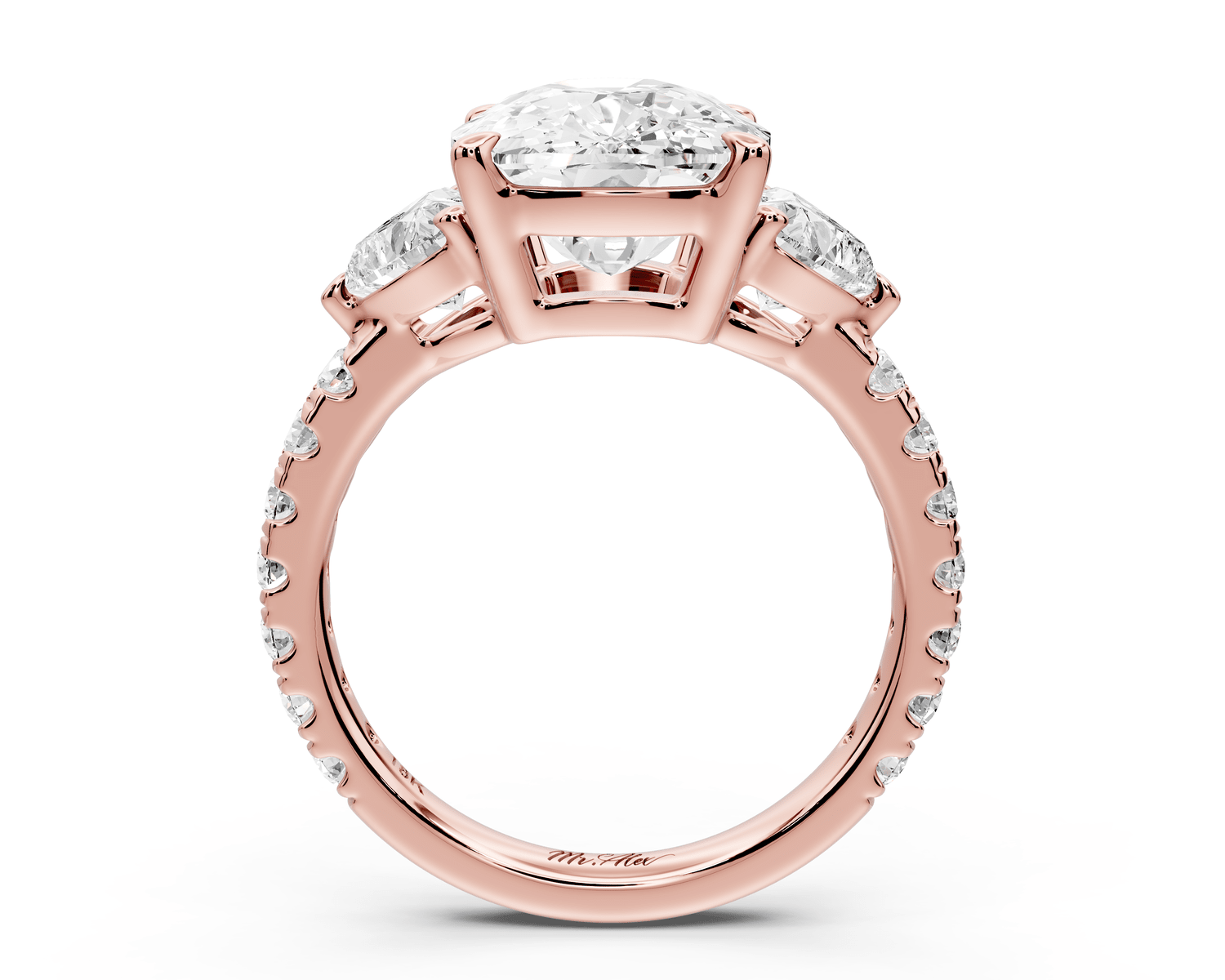 Lily - 5ct Engagement Ring 14k rose gold - Mr. Alex Jewelry