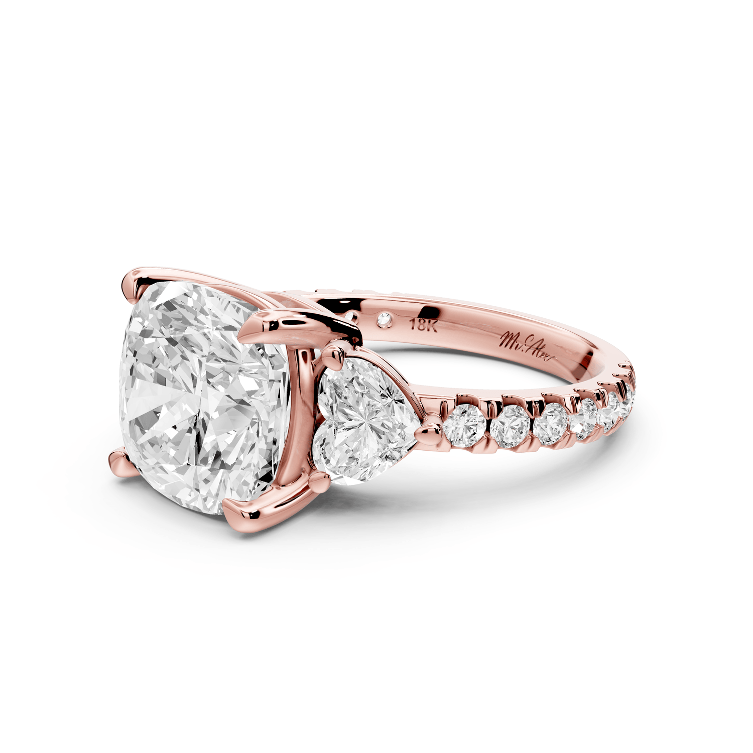 Lily - 5ct Engagement Ring 14k rose gold - Mr. Alex Jewelry