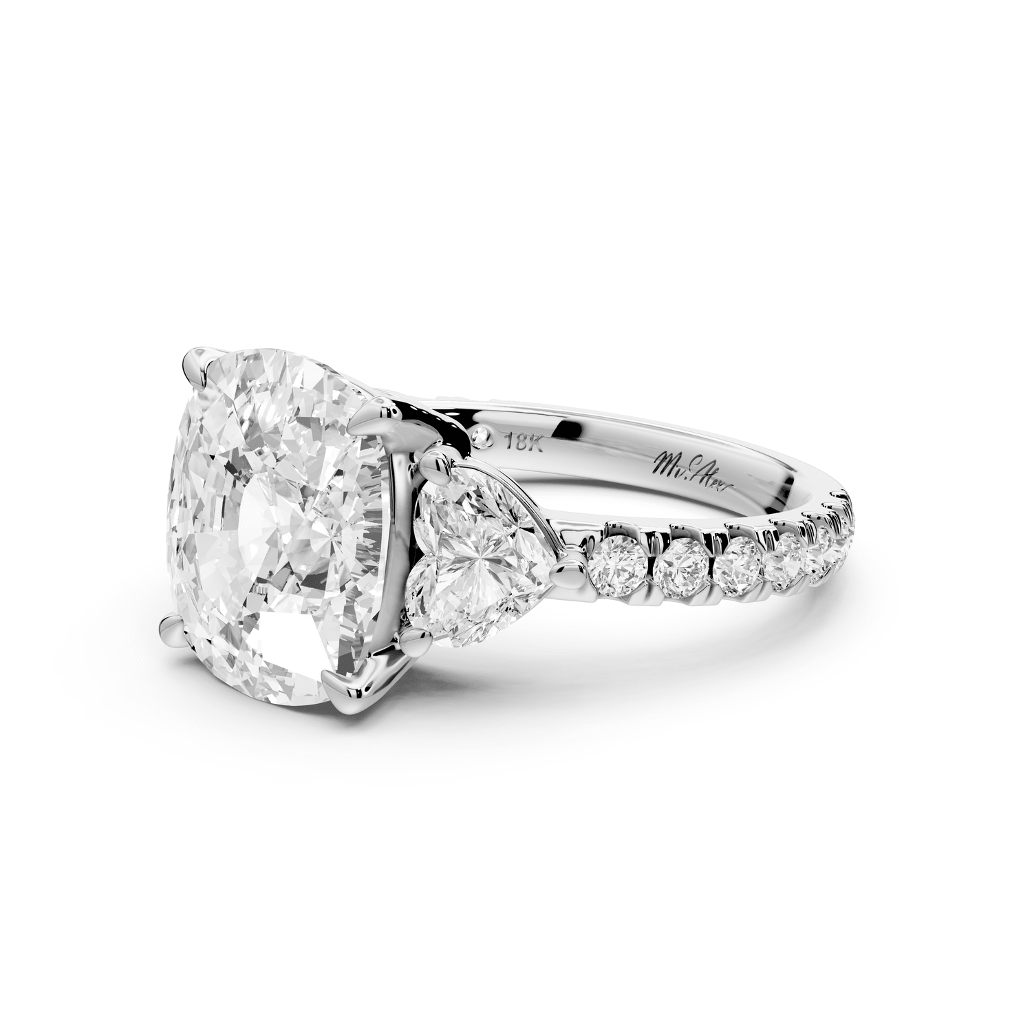 Lily - 5ct Engagement Ring 14k white gold - Mr. Alex Jewelry
