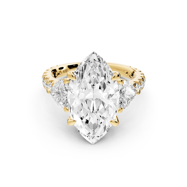Lily - 5ct Engagement Ring 14k yellow gold - Mr. Alex Jewelry