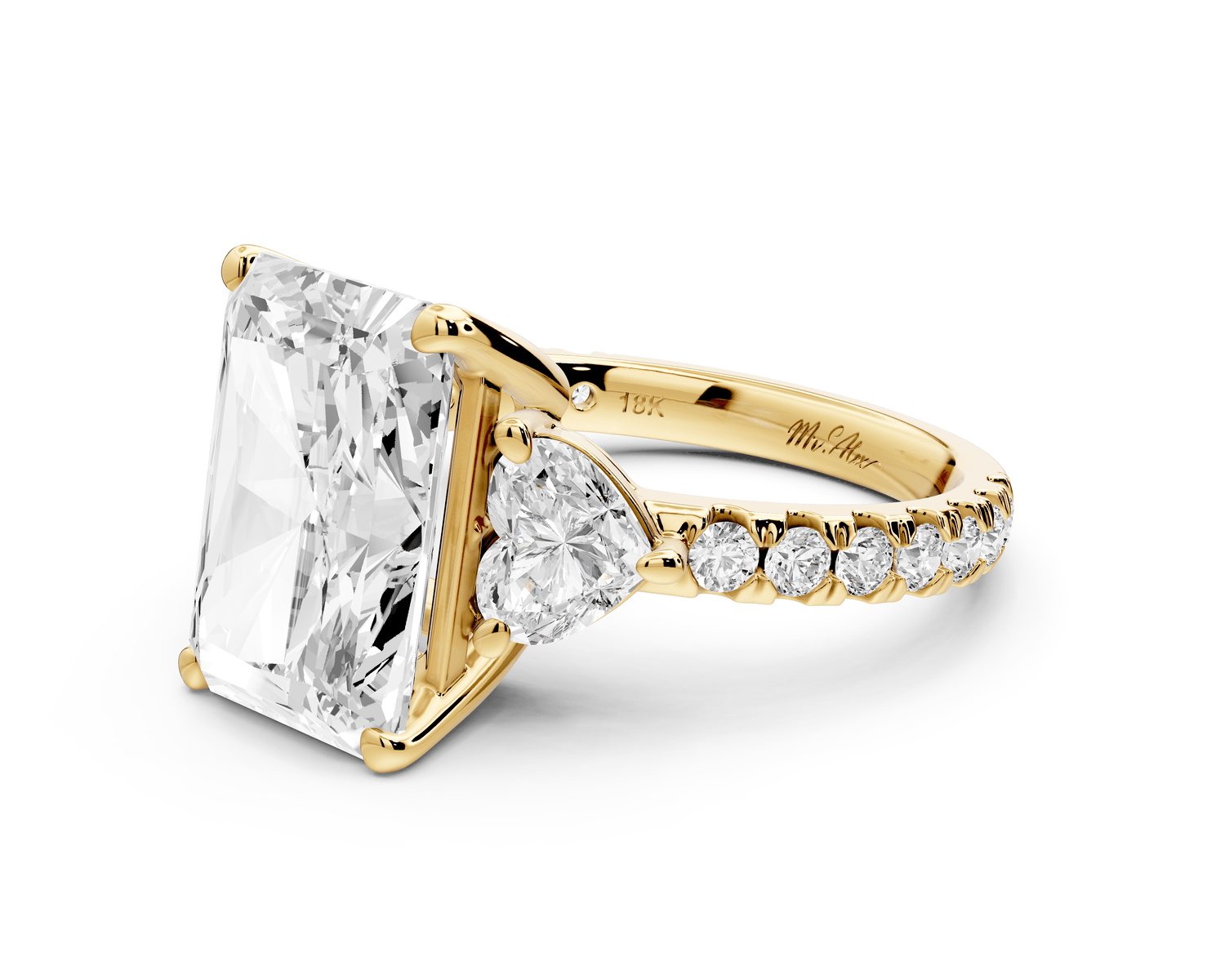 Lily - 5ct Engagement Ring 14k yellow gold - Mr. Alex Jewelry
