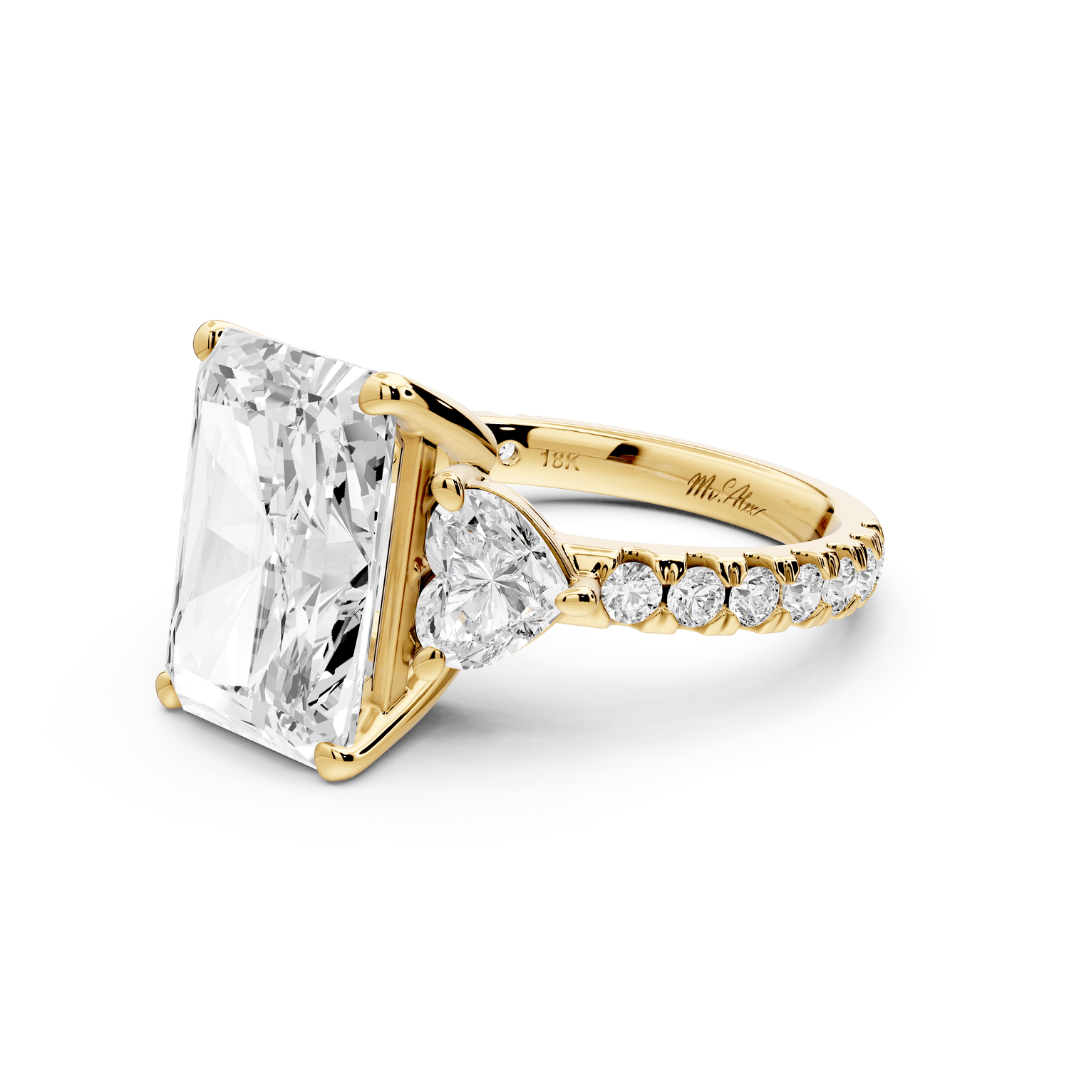 Lily - 5ct Engagement Ring 14k yellow gold - Mr. Alex Jewelry