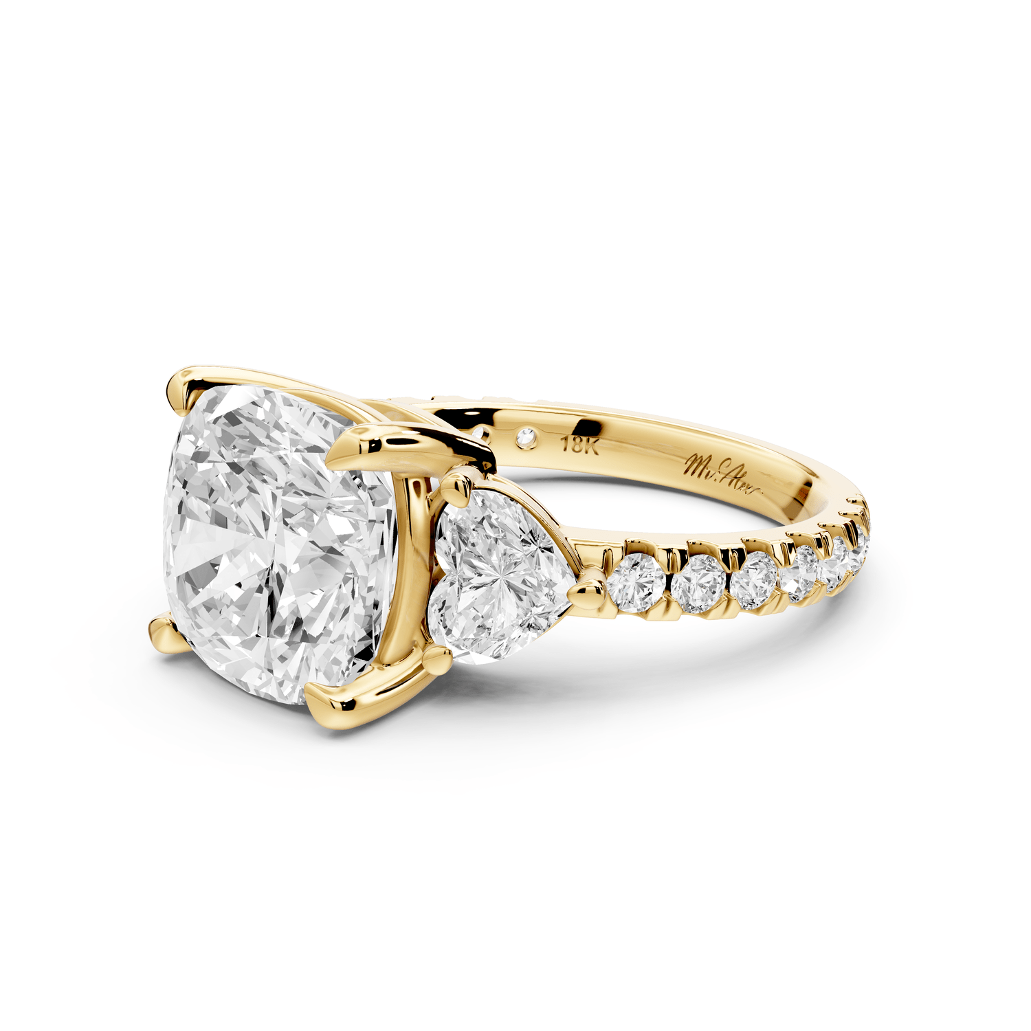Lily - 5ct Engagement Ring 14k yellow gold - Mr. Alex Jewelry