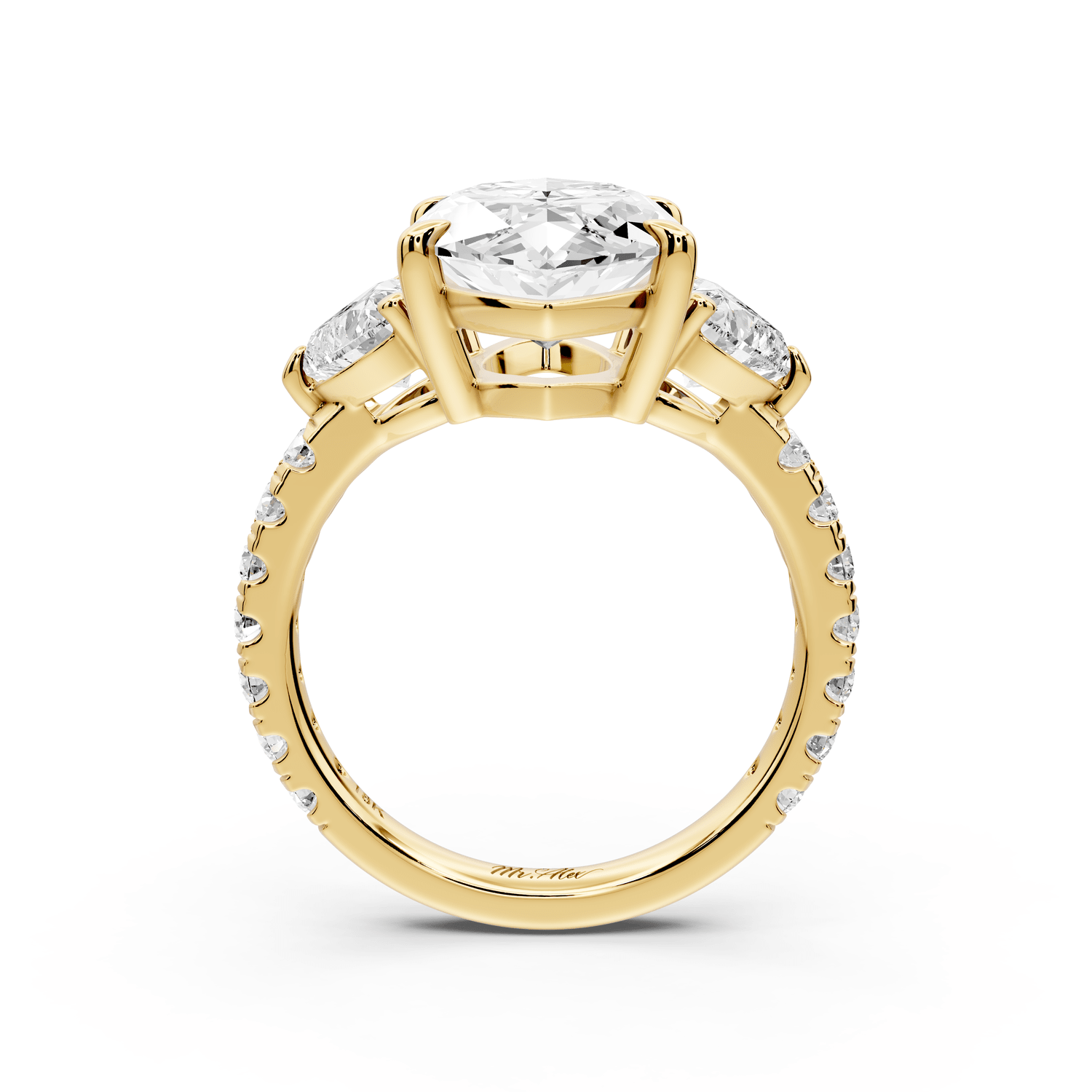 Lily - 5ct Engagement Ring 14k yellow gold - Mr. Alex Jewelry