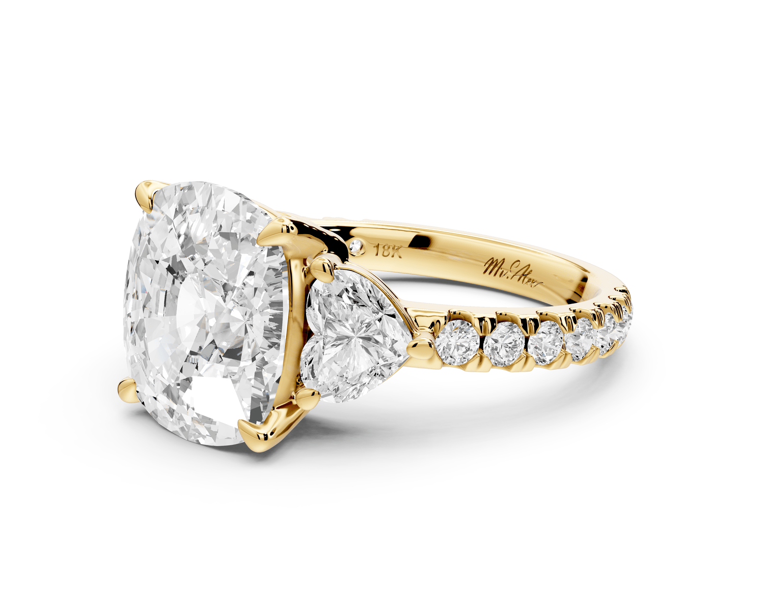 Lily - 5ct Engagement Ring 14k yellow gold - Mr. Alex Jewelry