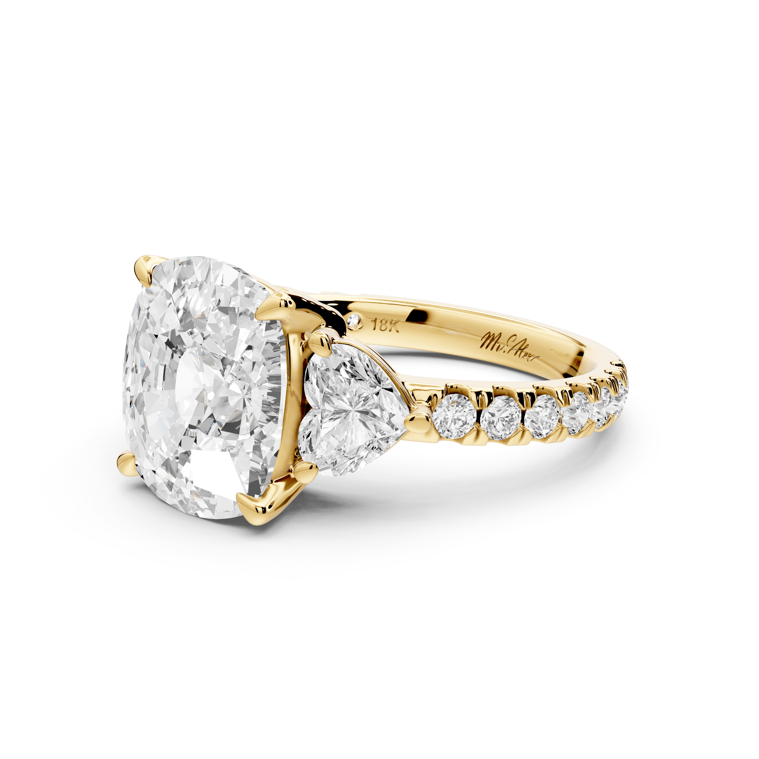 Lily - 5ct Engagement Ring 14k yellow gold - Mr. Alex Jewelry