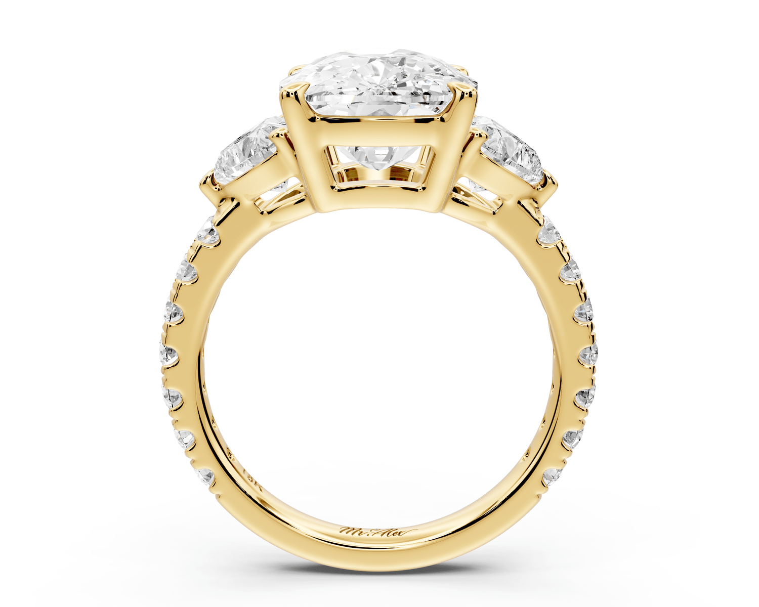 Lily - 5ct Engagement Ring 14k yellow gold - Mr. Alex Jewelry