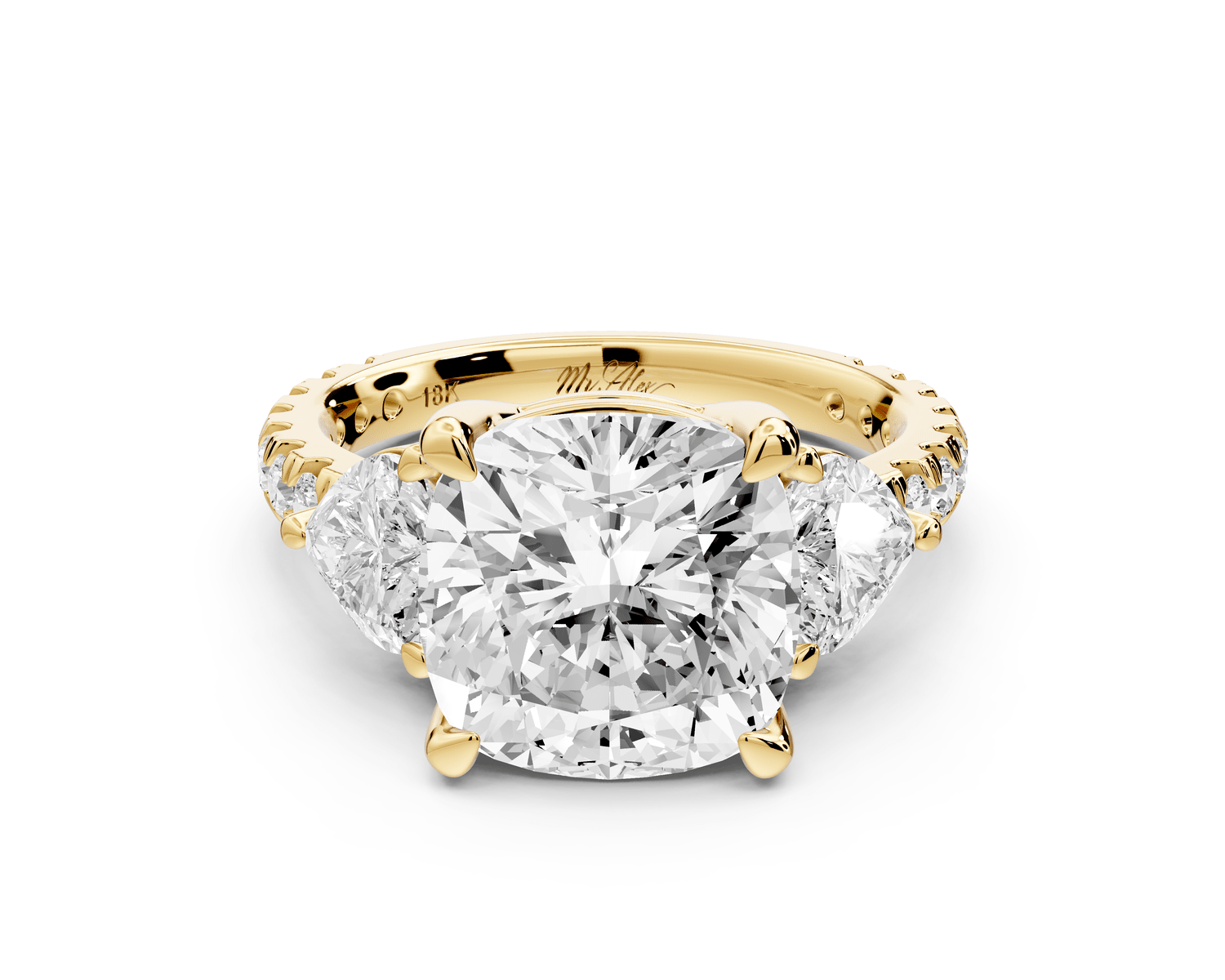 Lily - 5ct Engagement Ring 14k yellow gold - Mr. Alex Jewelry