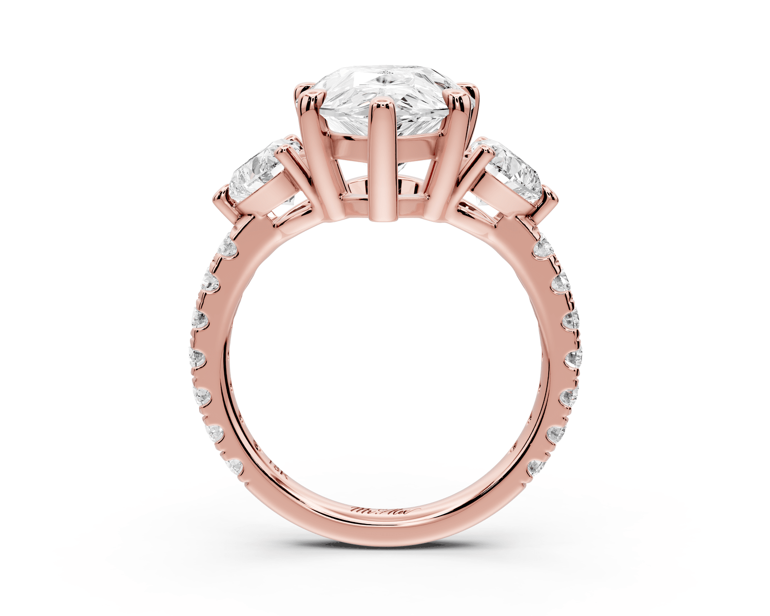 Lily - 5ct Engagement Ring 18k rose gold - Mr. Alex Jewelry