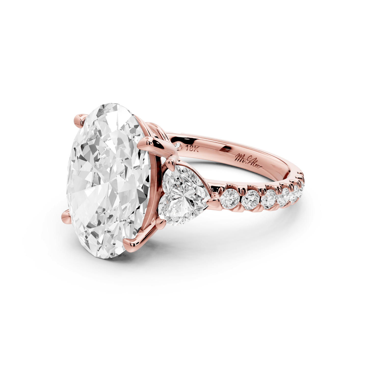 Lily - 5ct Engagement Ring 18k rose gold - Mr. Alex Jewelry