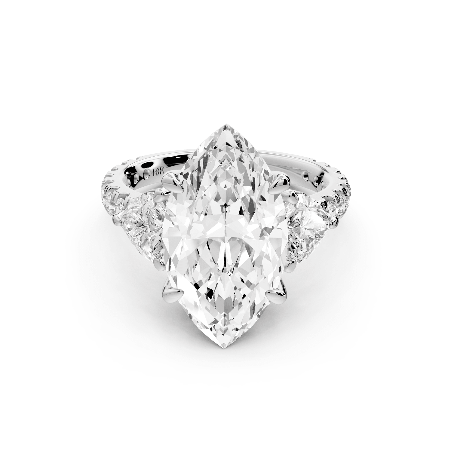 Lily - 5ct Engagement Ring 18k white gold - Mr. Alex Jewelry