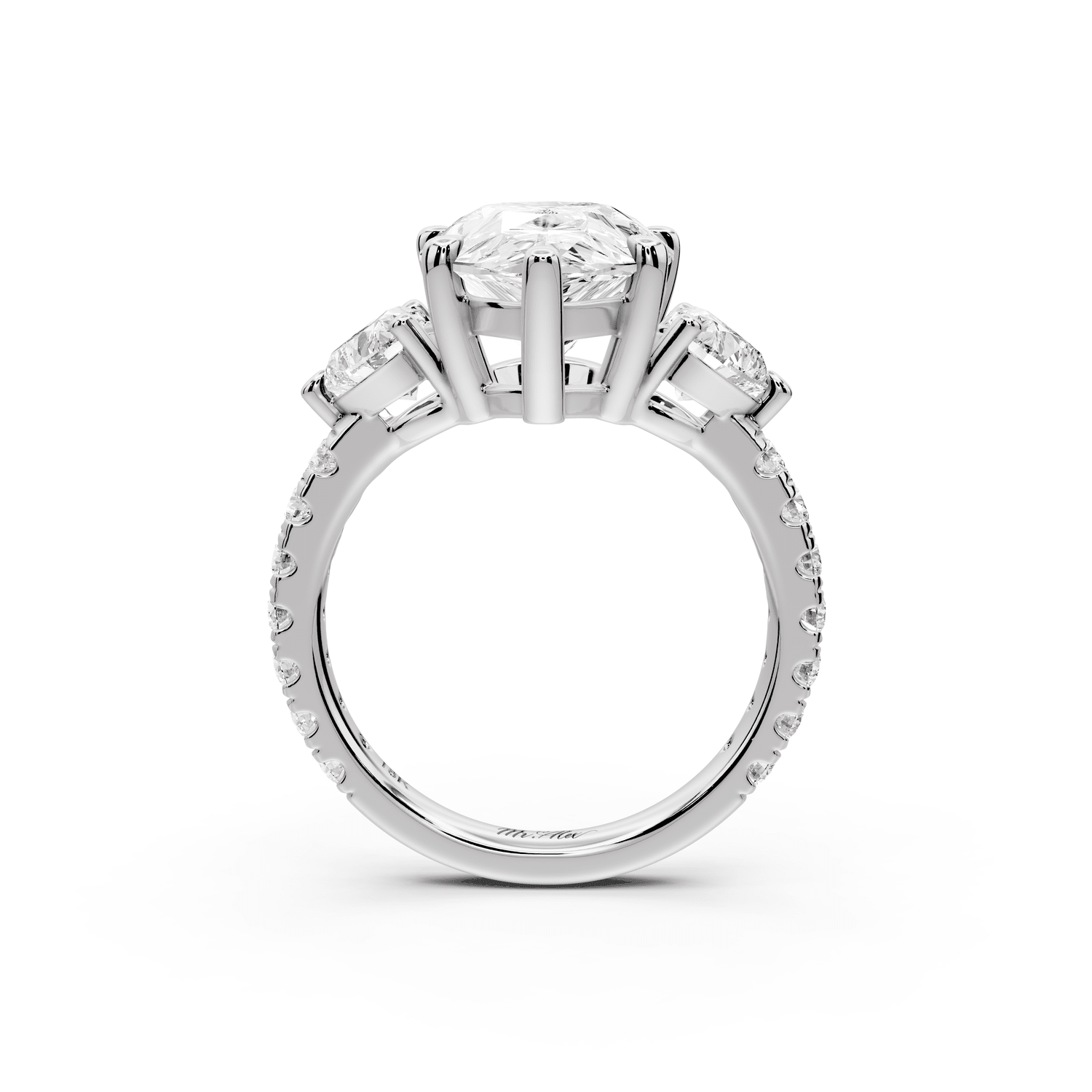 Lily - 5ct Engagement Ring 18k white gold - Mr. Alex Jewelry