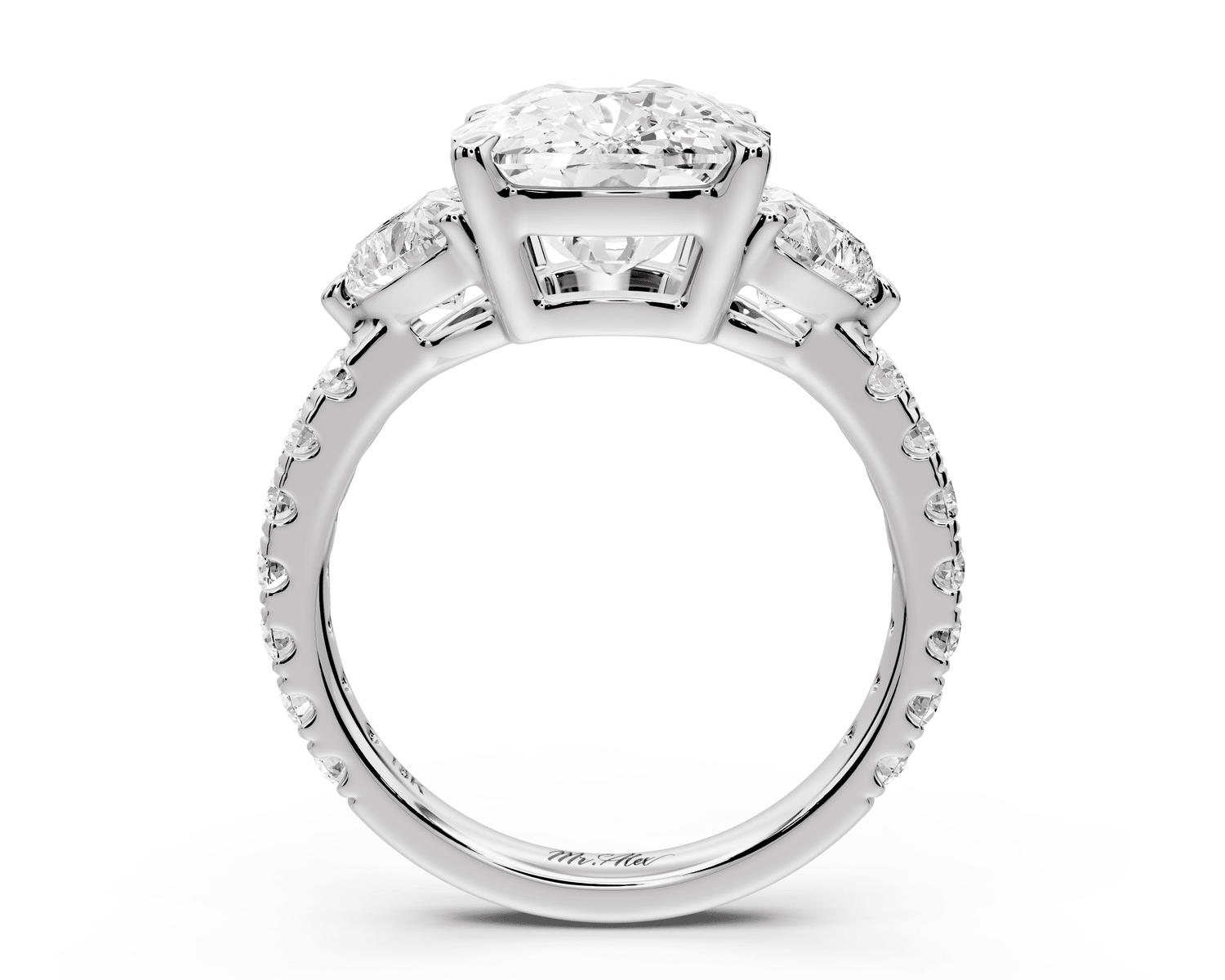 Lily - 5ct Engagement Ring 18k white gold - Mr. Alex Jewelry