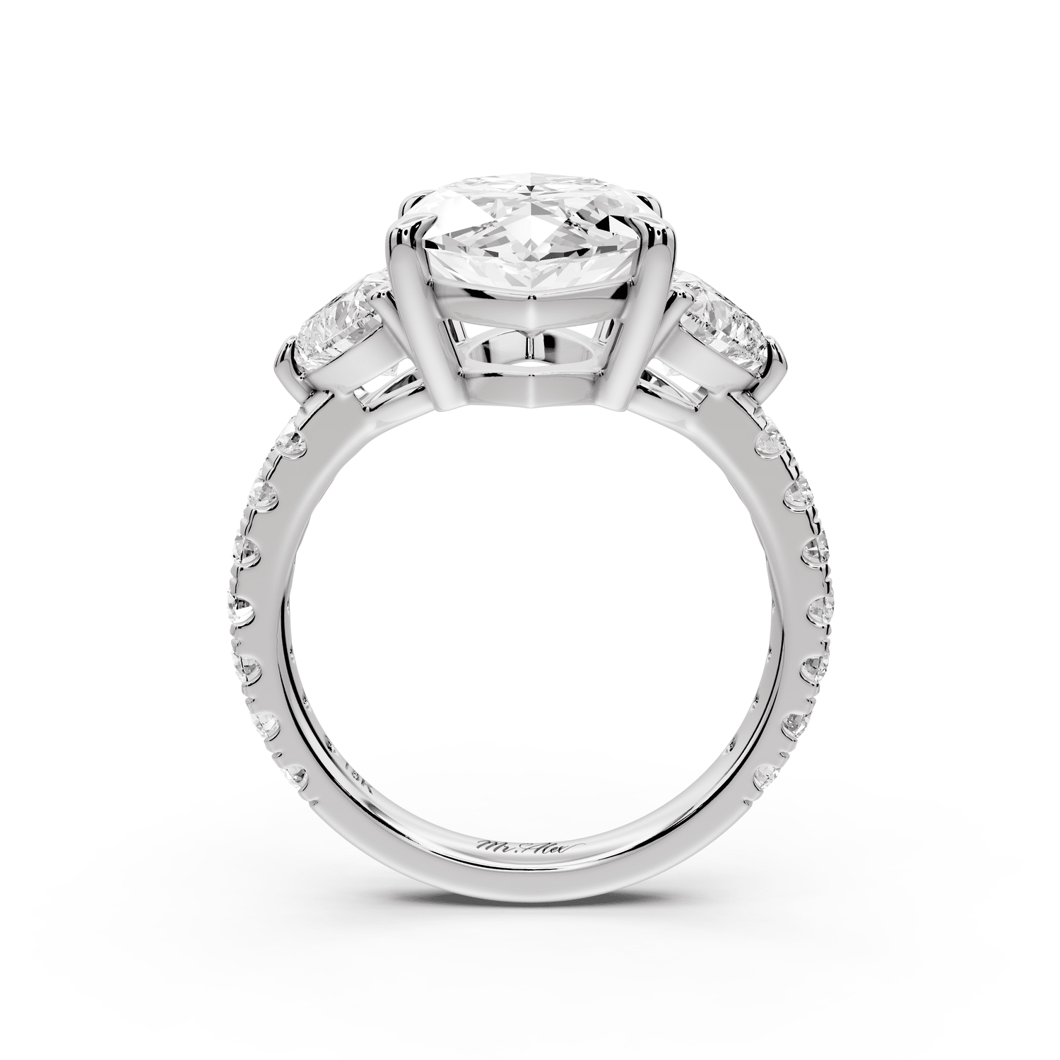 Lily - 5ct Engagement Ring 18k white gold - Mr. Alex Jewelry