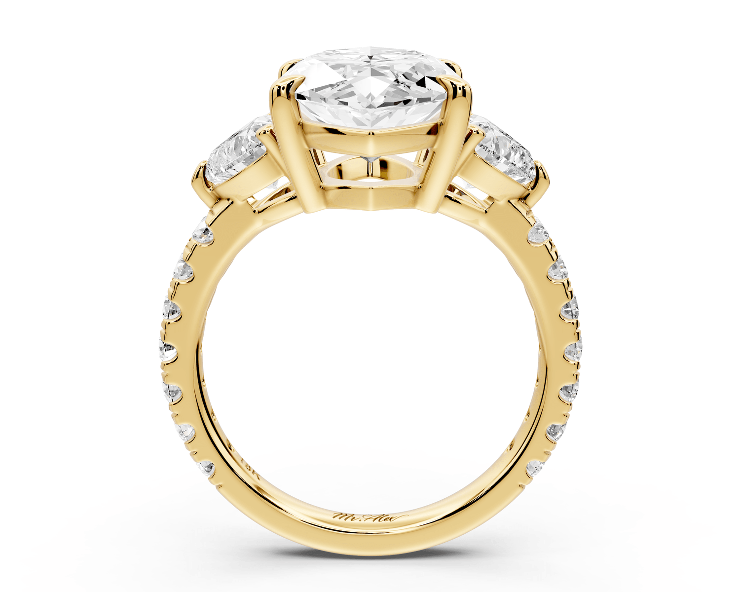 Lily - 5ct Engagement Ring 18k yellow gold - Mr. Alex Jewelry