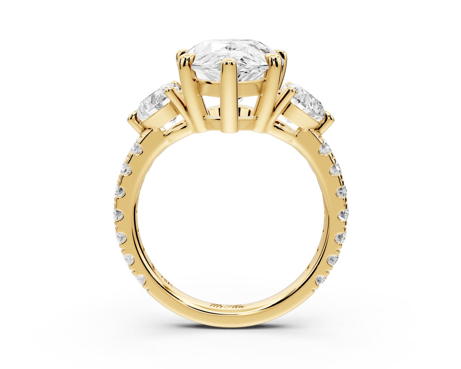 Lily - 5ct Engagement Ring 18k yellow gold - Mr. Alex Jewelry