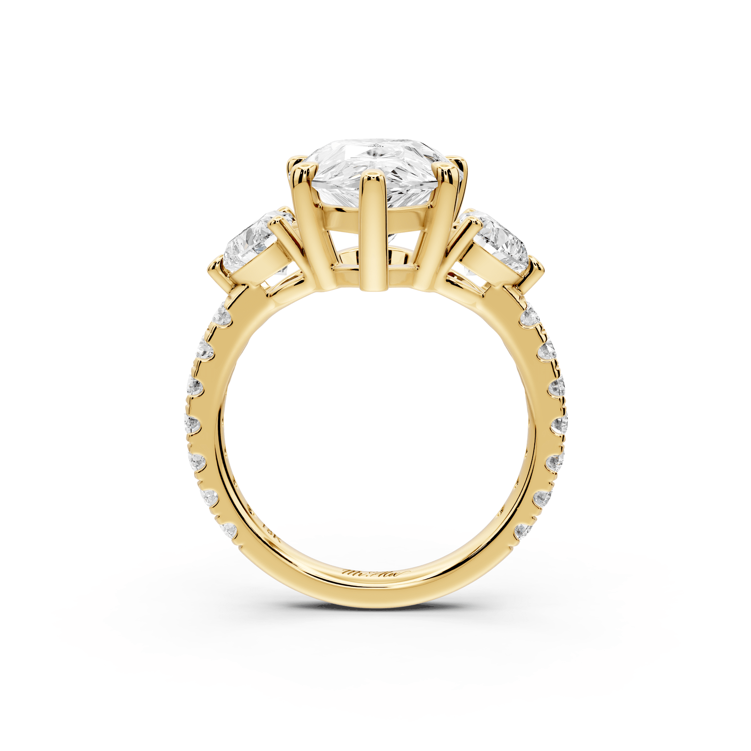 Lily - 5ct Engagement Ring 18k yellow gold - Mr. Alex Jewelry