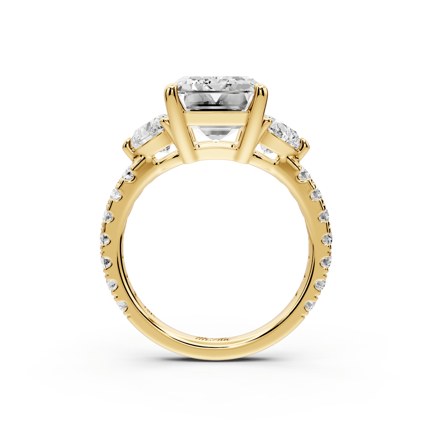 Lily - 5ct Engagement Ring 18k yellow gold - Mr. Alex Jewelry