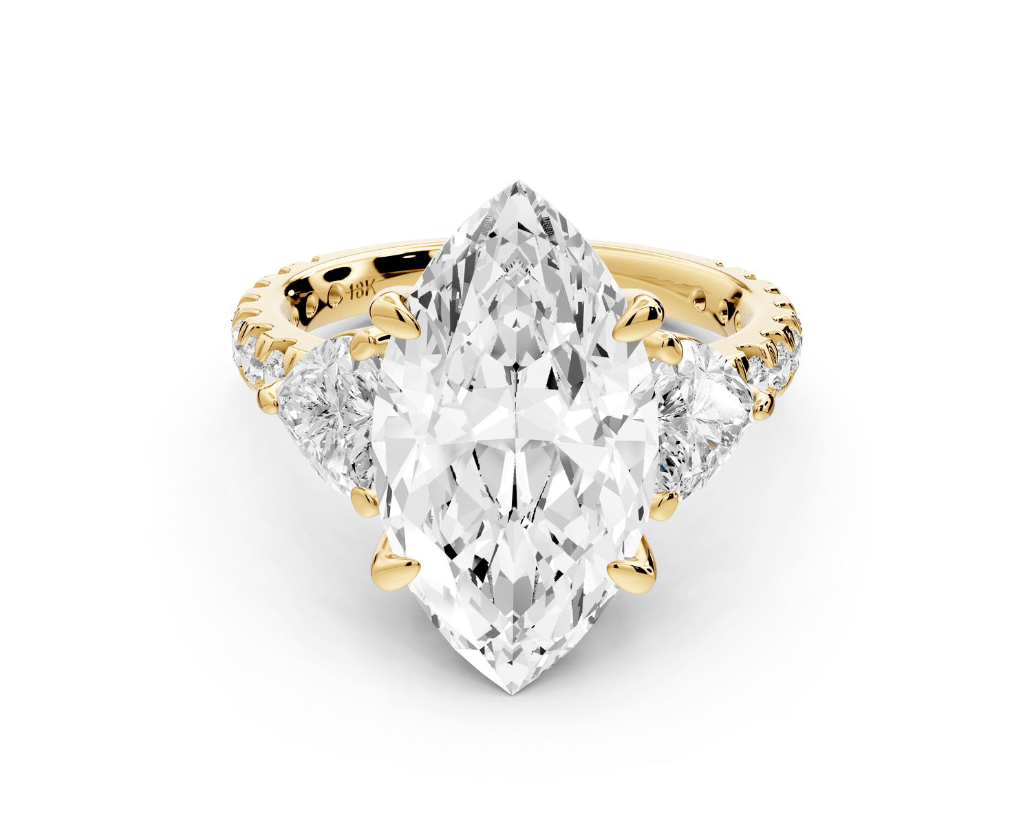 Lily - 5ct Engagement Ring 18k yellow gold - Mr. Alex Jewelry