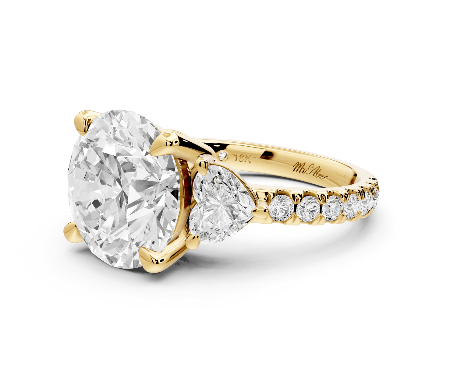 Lily - 5ct Engagement Ring 18k yellow gold - Mr. Alex Jewelry