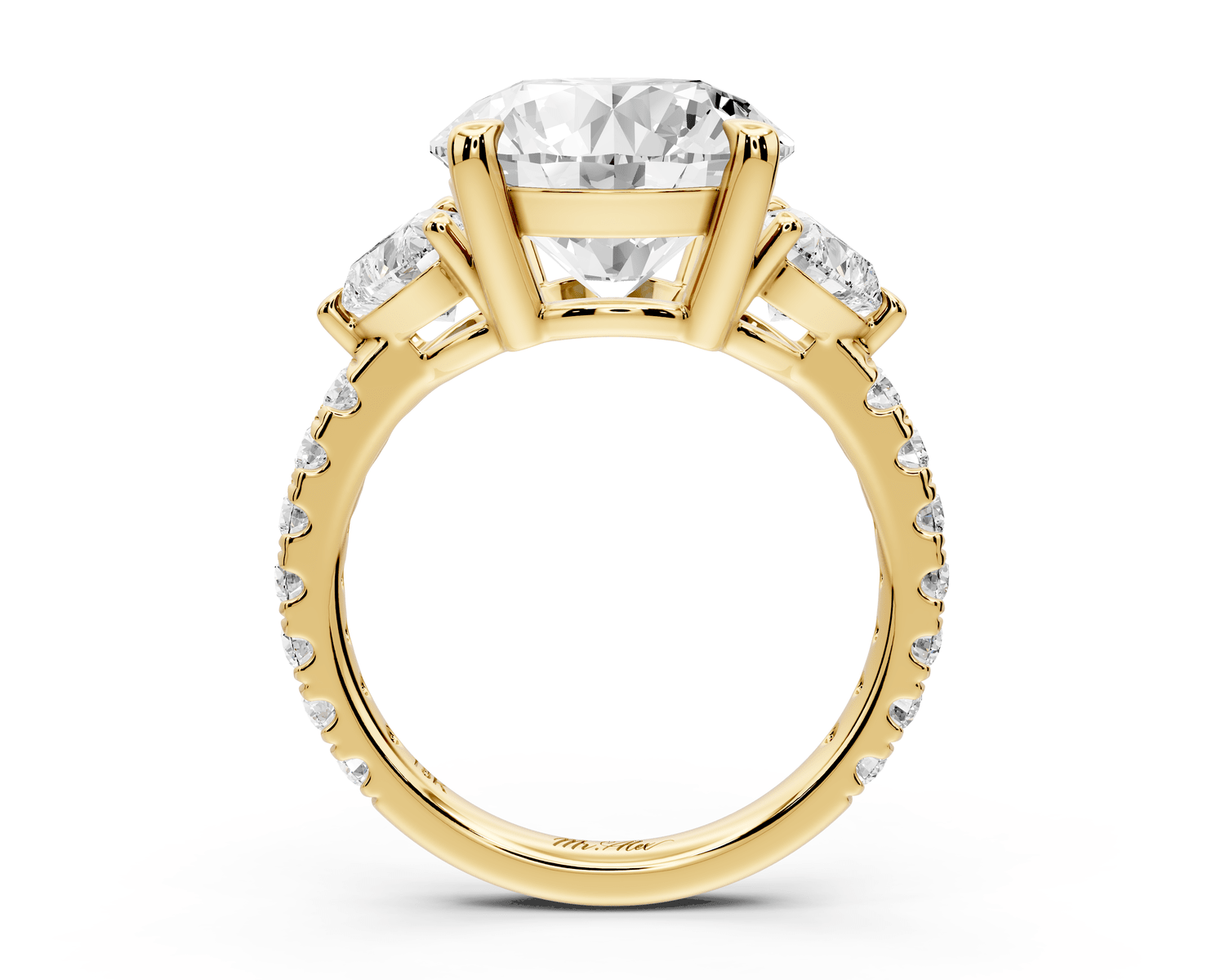 Lily - 5ct Engagement Ring 18k yellow gold - Mr. Alex Jewelry
