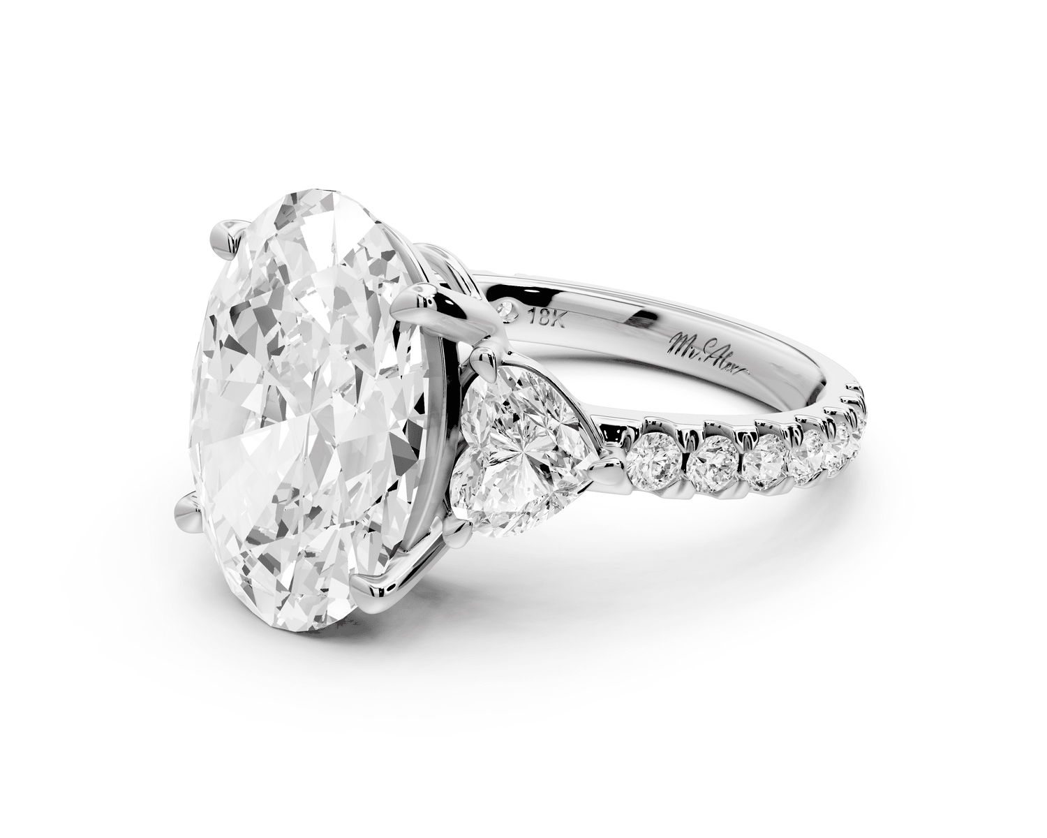 Lily - 5ct Engagement Ring platinum - Mr. Alex Jewelry