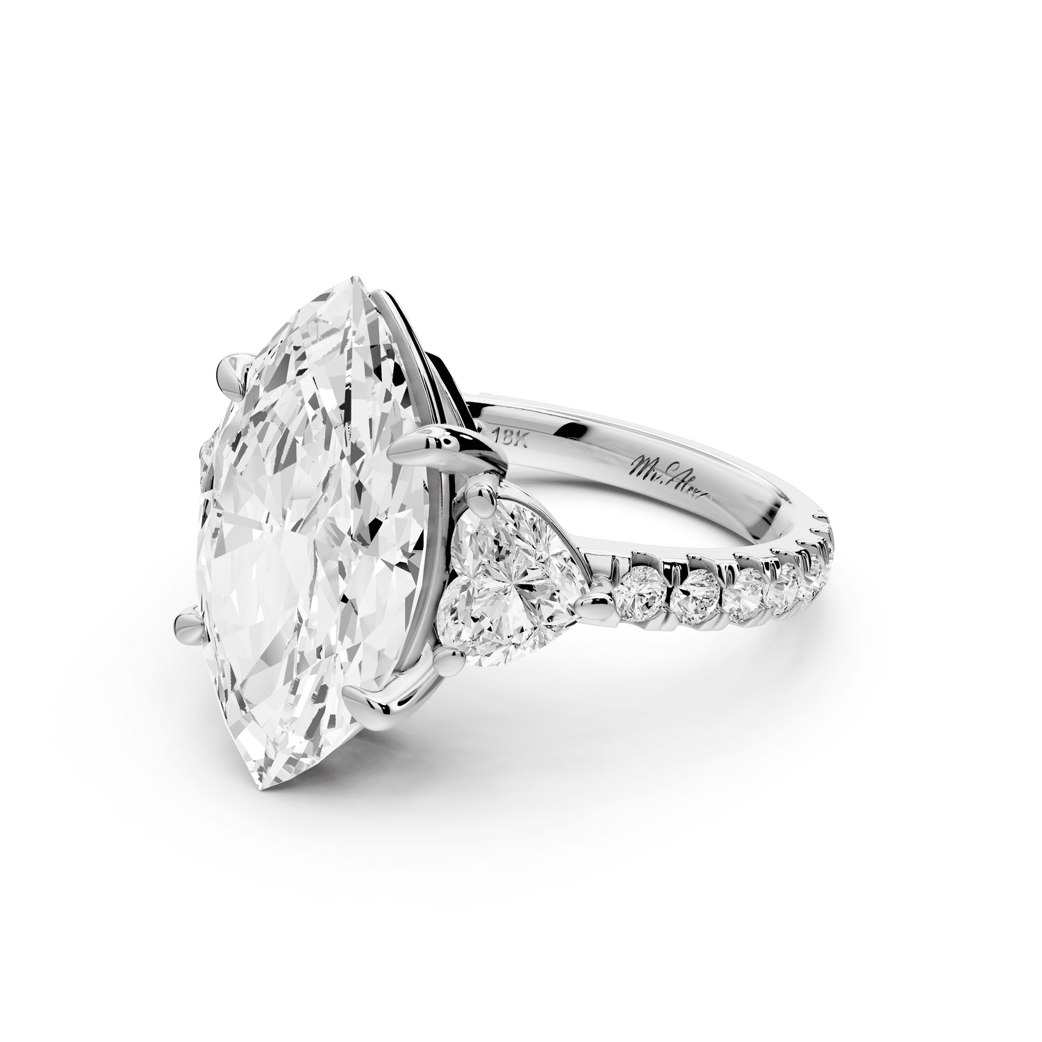Lily - 5ct Engagement Ring platinum - Mr. Alex Jewelry