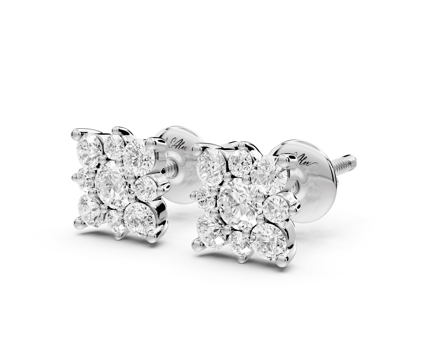 Lily Earrings White Gold - Mr. Alex Jewelry