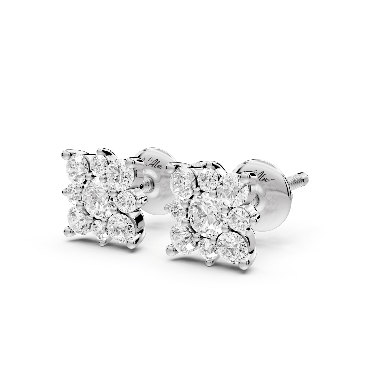 Lily Earrings White Gold - Mr. Alex Jewelry
