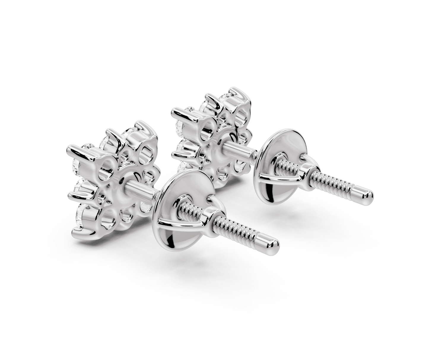 Lily Earrings White Gold - Mr. Alex Jewelry