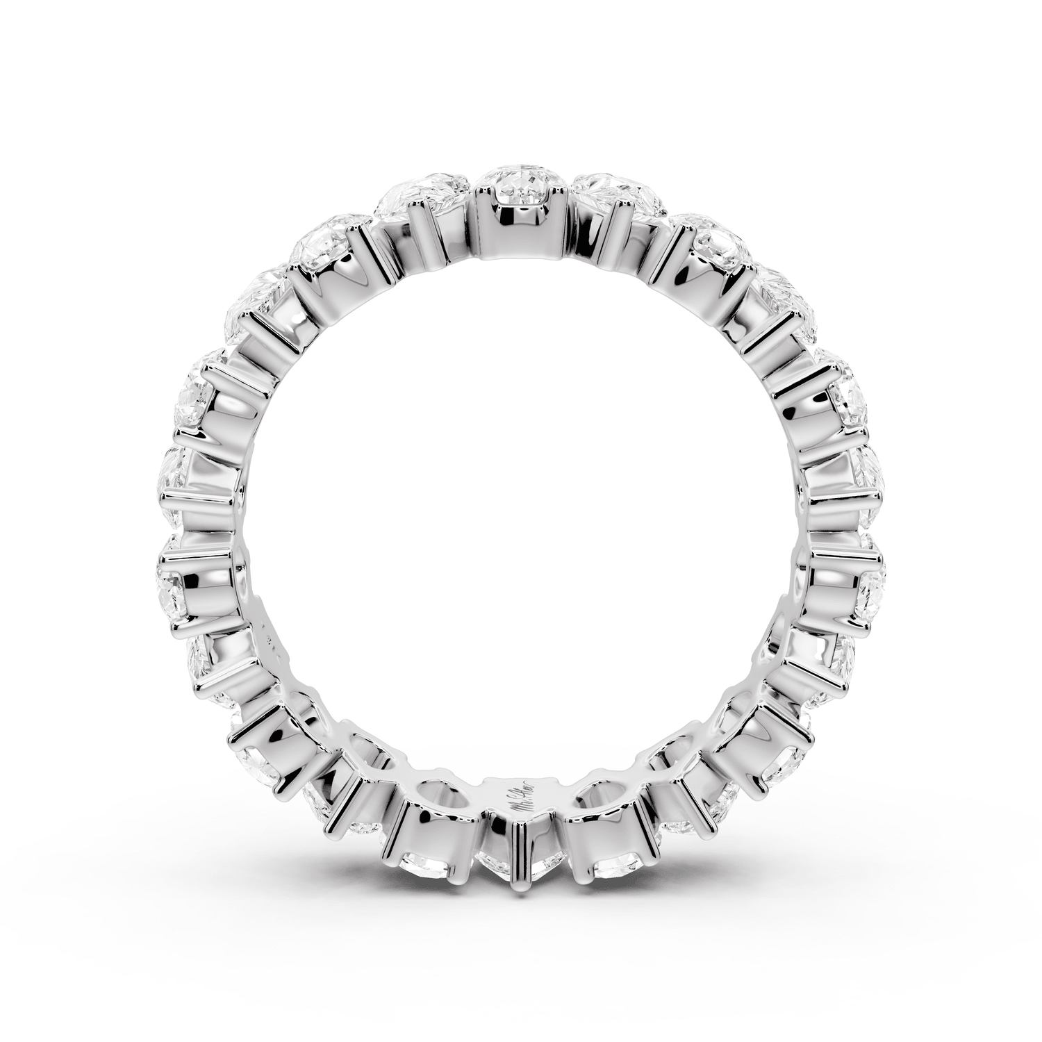 Lior - 2.78ct 18k white gold Vertical Pear-Cut Diamond Eternity Band Ring - Mr. Alex Jewelry