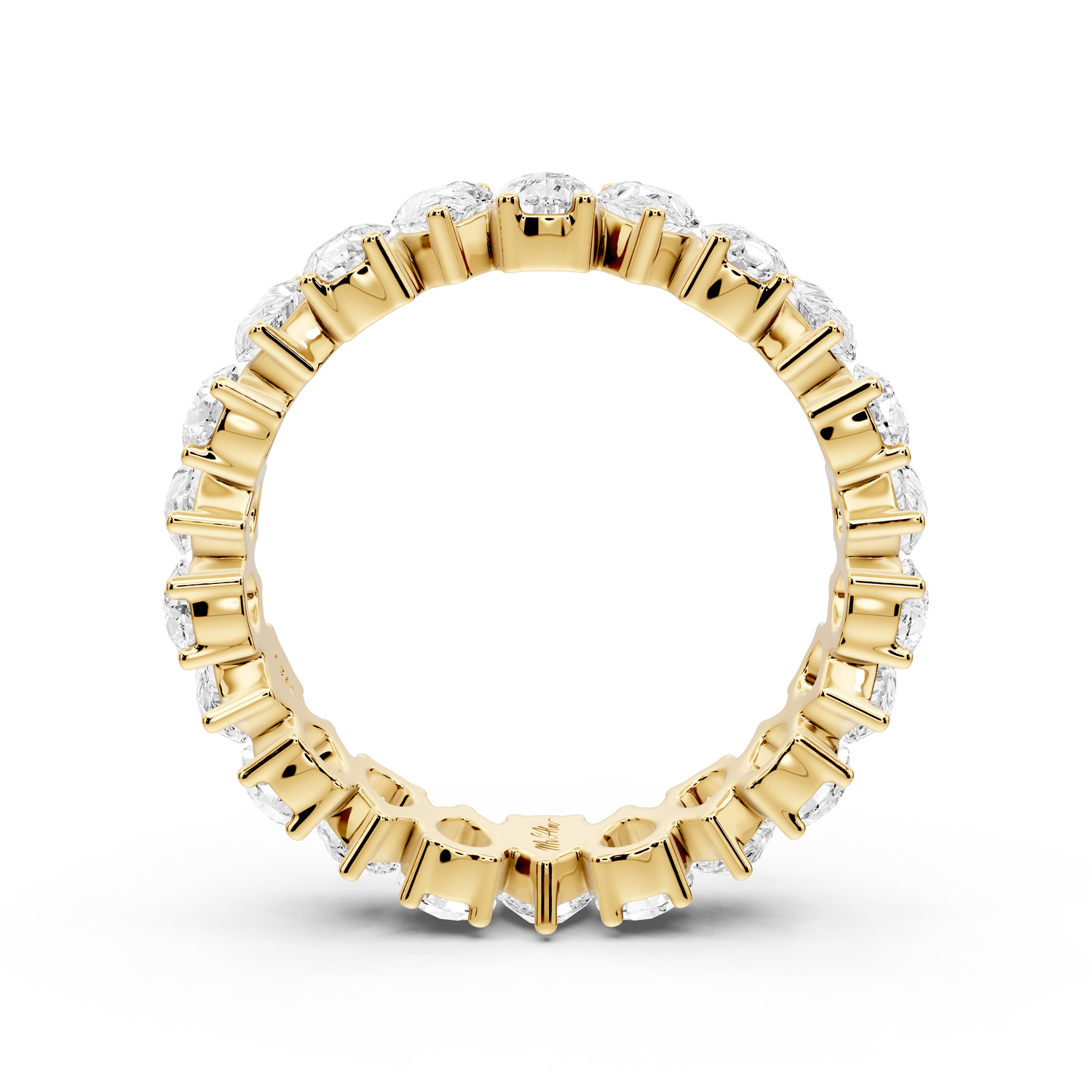 Lior - 2.78ct 18k yellow gold Vertical Pear-Cut Diamond Eternity Band Ring - Mr. Alex Jewelry