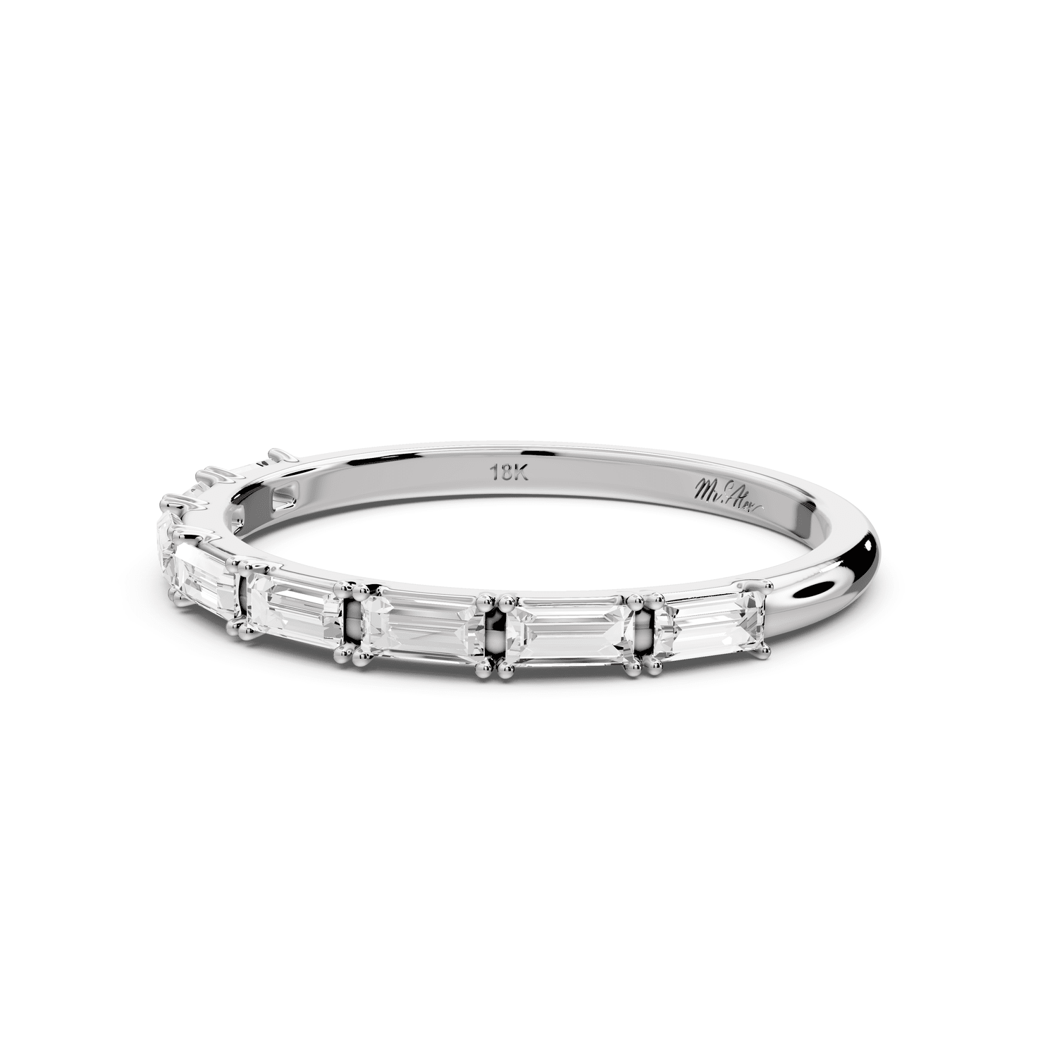Lorian - 0.37ct 14k white gold Baguette Diamond Eternity Band Ring - Mr. Alex Jewelry