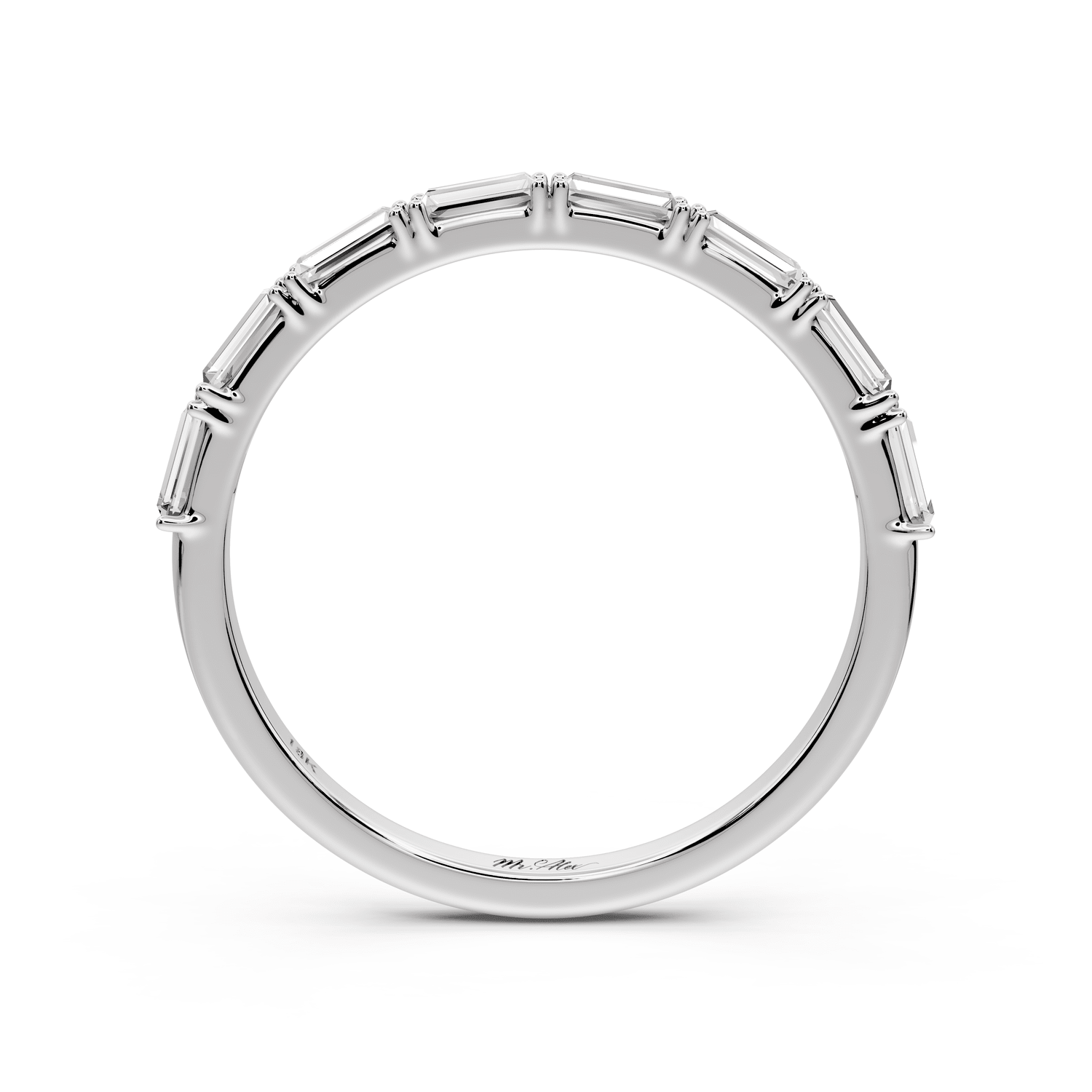 Lorian - 0.37ct 18k white gold Baguette Diamond Eternity Band Ring - Mr. Alex Jewelry