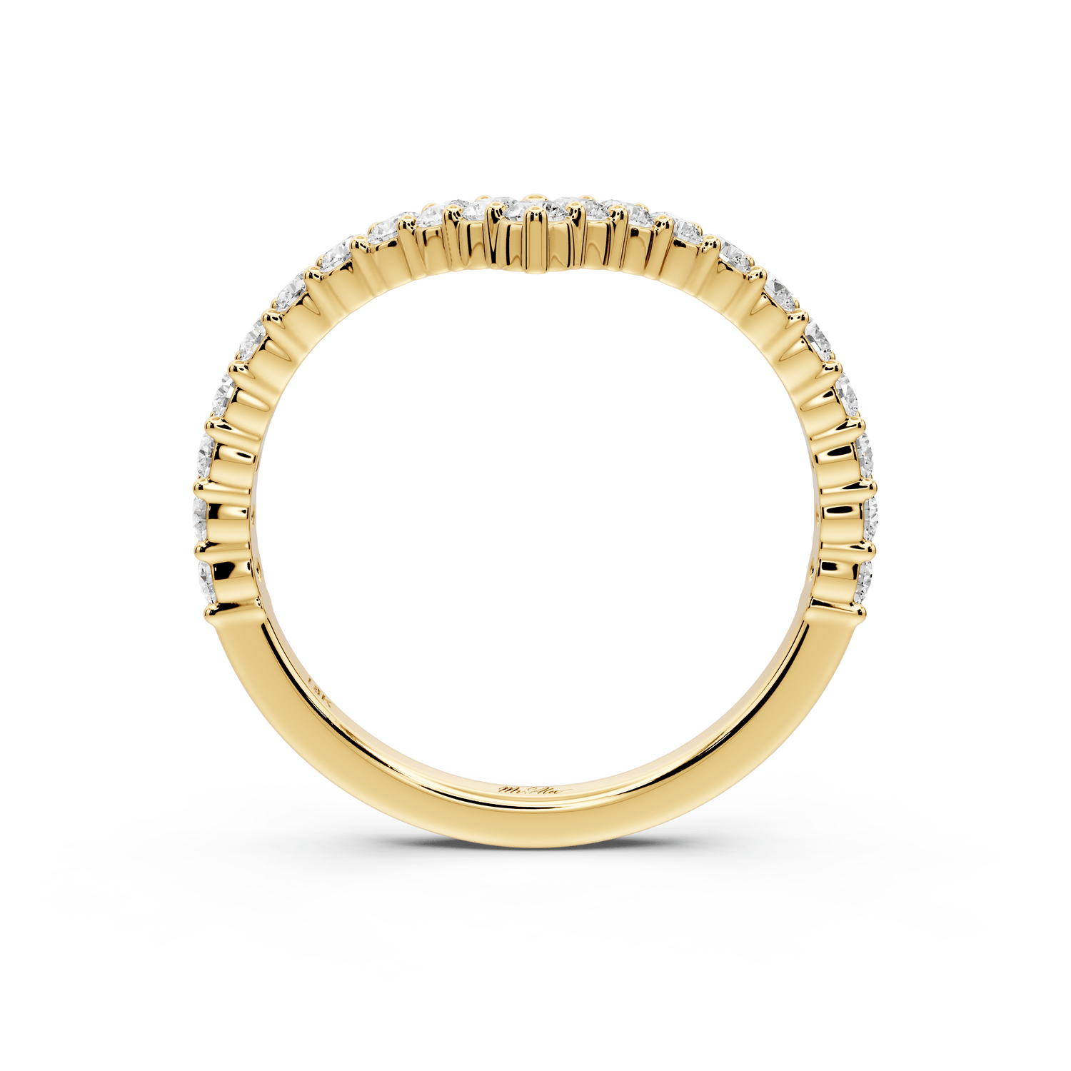 Loriel - 0.46ct 14k yellow gold Chevron Diamond Wedding Band Ring - Mr. Alex Jewelry